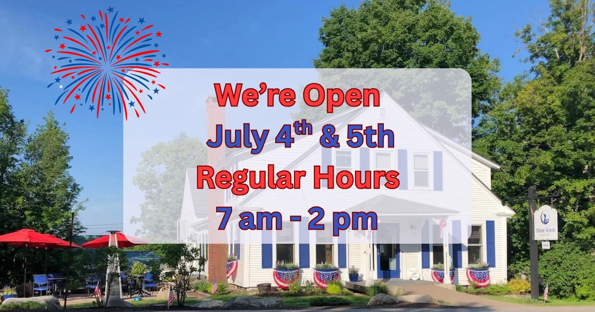 A quick holiday weekend reminder... 🇺🇸
We'll be open our regular hours all weekend:
Friday & Saturday | 7 a.m. – 2 p.m.
See you at the Blue Loon! 💙