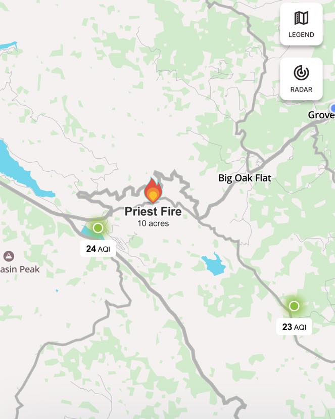 There’s currently a fire near Highway 120 on the Priest Station Grades. There are evacuations in effect near Big Oak Flat, CA.
We will not be providing up to date information, but will announce any major evacuations or status changes.
We recommend downloading the Watch Duty App for the most up to date information, and remember that private drones and unnecessary travel through the fire area can severely impact the fire response! Be respectful and responsible!
#YosemiteBasecamp #PriestFire