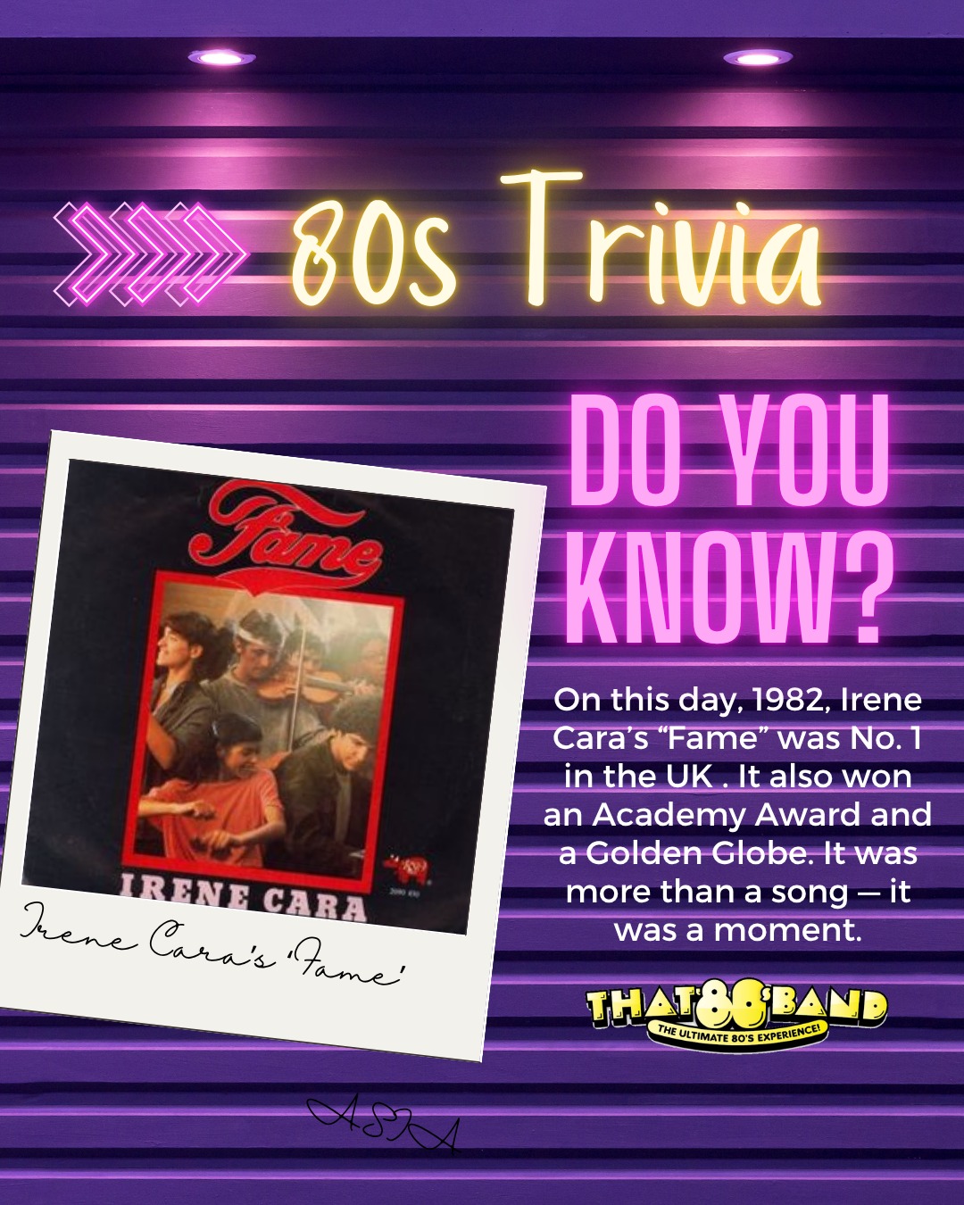 Fame — she's gonna live forever! On this day in 1982, Irene Cara was sitting at No. 1 on the UK singles chart with "Fame," inspired by the hit TV series about a New York performing arts school.
What makes this even more remarkable? Cara originated the role of Coco Hernandez in the 1980 film and went on to win both the Academy Award and the Golden Globe for Best Original Song. She didn't just sing about fame — she earned it.