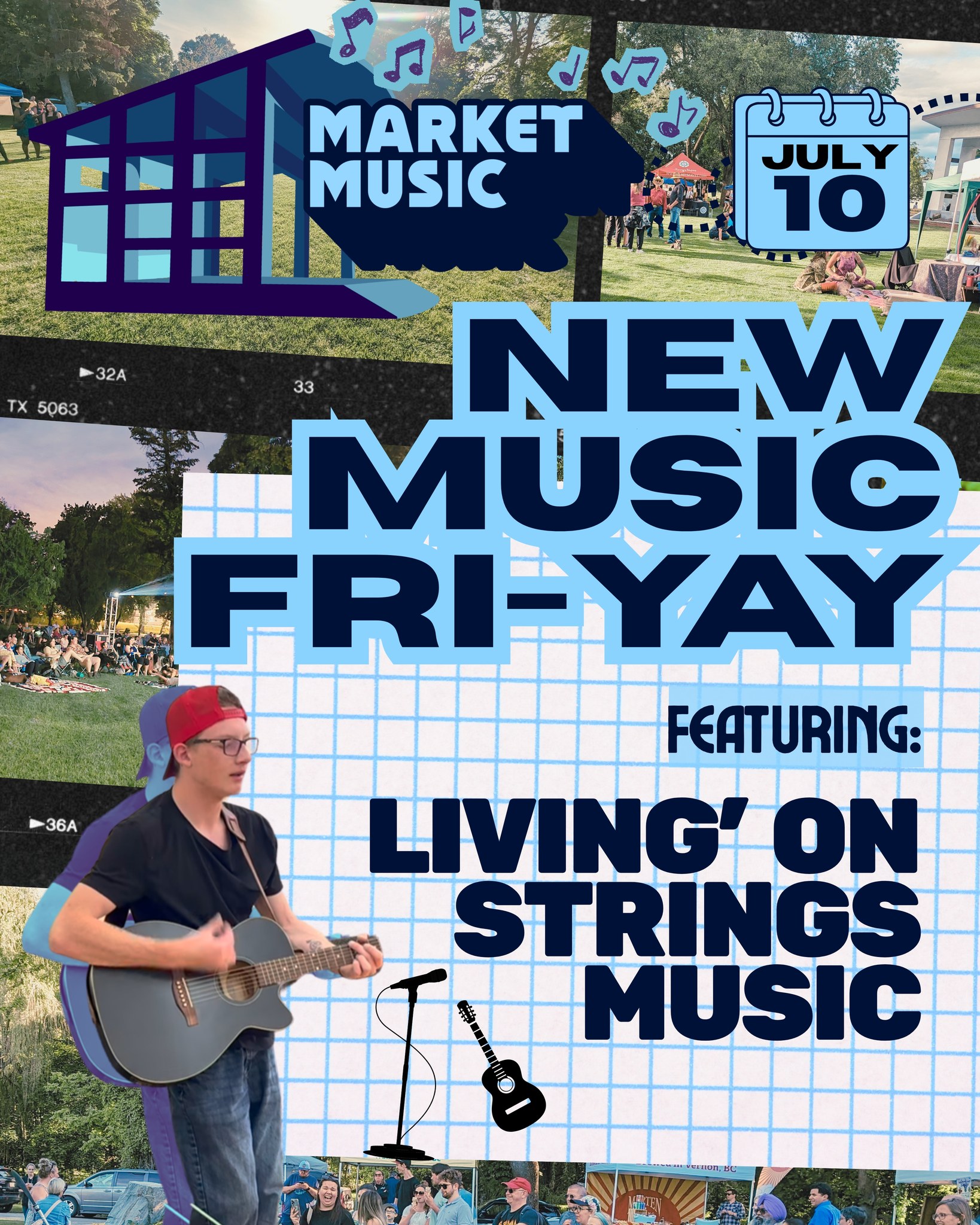 This FRI-YAY we are excited to announce we're bringing a new artist to the market: Livin' On Strings! So make sure you head down to Polson Park to hear some awesome tunes!
.
If you're a musician and want to play with us at the market get in touch! We love supporting local artists!