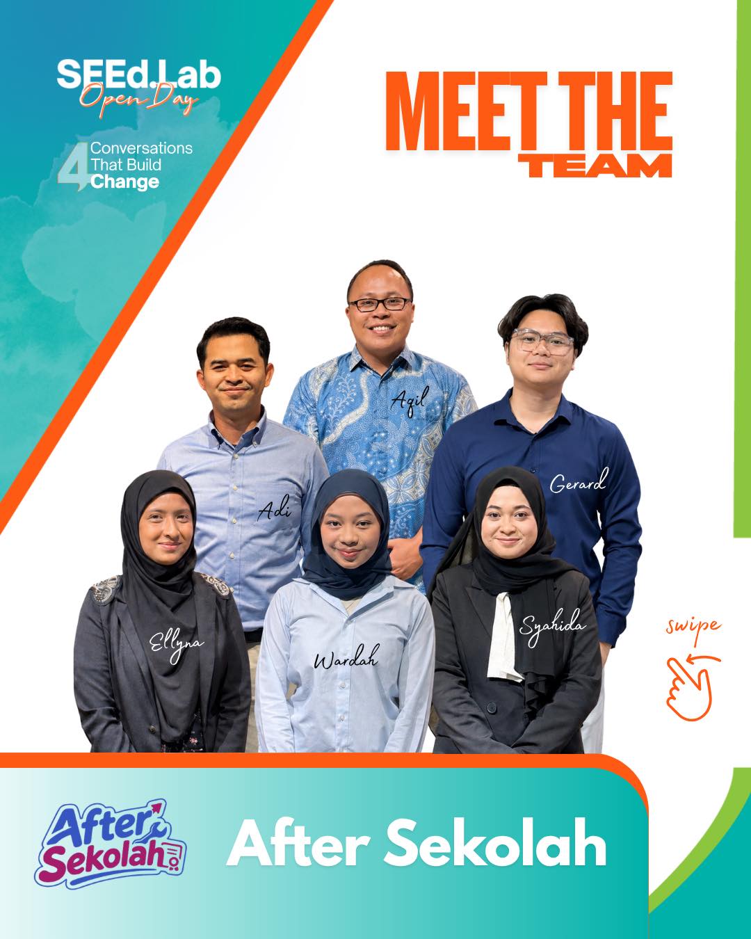 🎓 Meet After Sekolah
A student's future should never be defined by exam results alone.
After Sekolah helps underserved youth discover alternative pathways through TVET, skills training, career guidance, and employment opportunities—empowering them to build meaningful and sustainable futures.
Want to meet the team behind the mission?
📅 SEEd.Lab Open Day
🗓️ 24–25 July 2026
Come discover After Sekolah and other Cohort 4 ventures creating social impact across Malaysia.