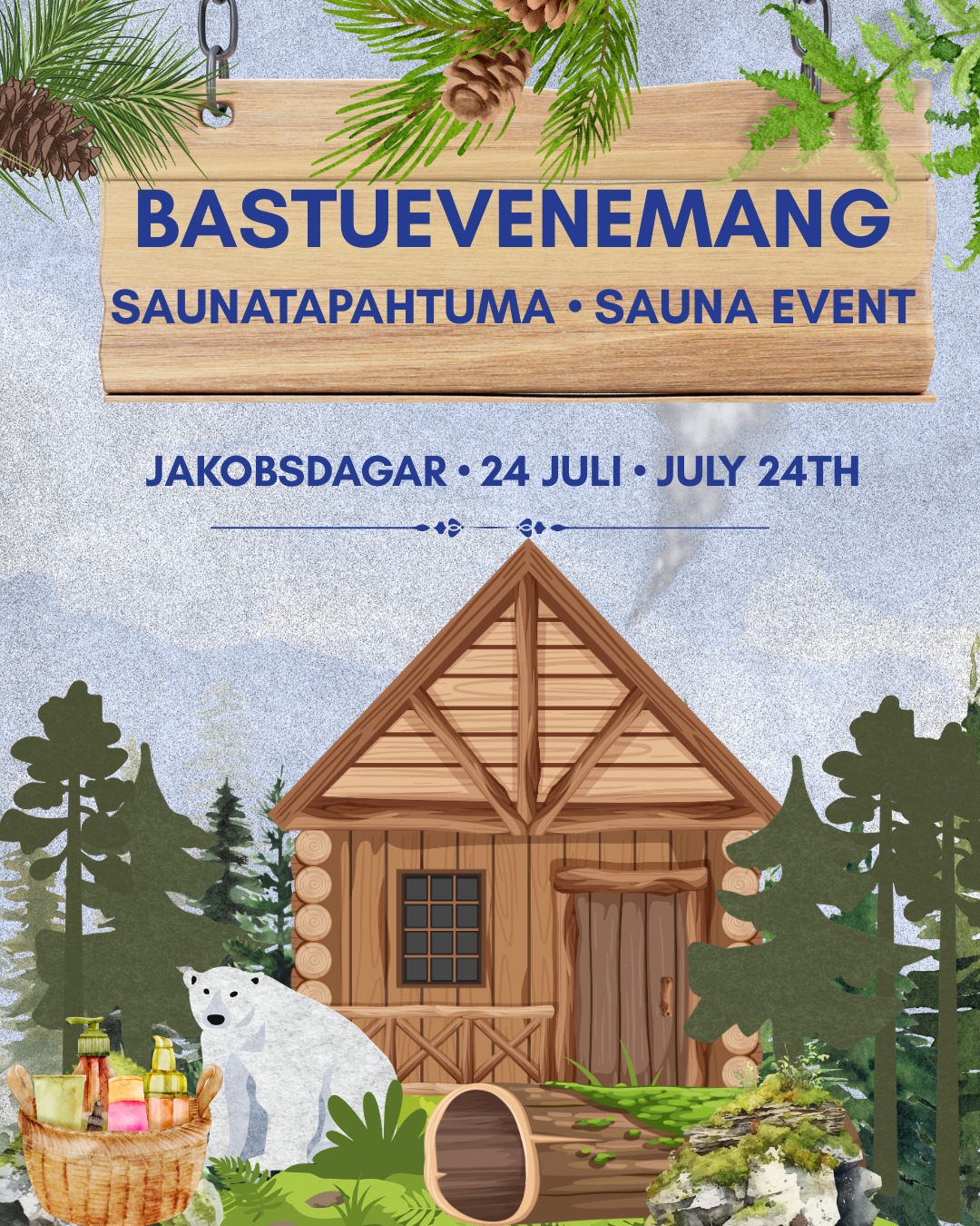 🇸🇪 SWE
Fredagen den 24 juli under Jakobsdagarna har du möjlighet att prova på Nanoqs alldeles egna rökbastu!
Tre bastuturer ordnas:
⏱️ 16:00-17:30 unisex pass 1
⏱️ 17:30-19:00 unisex pass 2
⏱️ 19:00-20:30 unisex pass 3
🎟️ Priser:
Endast bastutur: 10 €
Bastutur + museiinträde: 15 €
Familjebiljett (inkl. inträde): 35 €
📌 Förhandsbokning rekommenderas:
📧 info@nanoq.fi
📞 +358 45 640 1312
Välkommen!
🇫🇮 FI
Perjantaina 24. heinäkuuta Jaakon päivien viikolla sinulla on mahdollisuus kokeilla Nanoqin omaa savusaunaa!
Kolme saunavuoroa järjestetään:
⏱️ 16:00-17:30 unisex vuoro 1
⏱️ 17:30-19:00 unisex vuoro 2
⏱️ 19:00-20:30 unisex vuoro 3
🎟️ Hinnat:
Vain saunavuoro: 10 €
Sauna + sisäänpääsy museoon: 15 €
Perhelippu (sis. sisäänpääsyn): 35 €
📌 Suosittelemme ennakkovarausta:
📧 info@nanoq.fi
📞 +358 45 640 1312
Tervetuloa!
🇬🇧 ENG
On Friday , July 24th during the Jakobsdagar week, you'll have the chance to try Nanoq's very own smoke sauna!
We're hosting three sauna sessions:
⏱️ 16:00-17:30 unisex pass 1
⏱️ 17:30-19:00 unisex pass 2
⏱️ 19:00-20:30 unisex pass 3
🎟️ Prices:
Sauna only: 10 €
Sauna + museum admission: 15 €
Family ticket (incl. admission): 35 €
📌 We recommend booking in advance to secure your spot!
📧 info@nanoq.fi
📞 +358 45 640 1312
Welcome!
#jakobstad #visitpietarsaari #arcticmuseum #jakobsdagar #savusauna #smokesauna #rökbastu