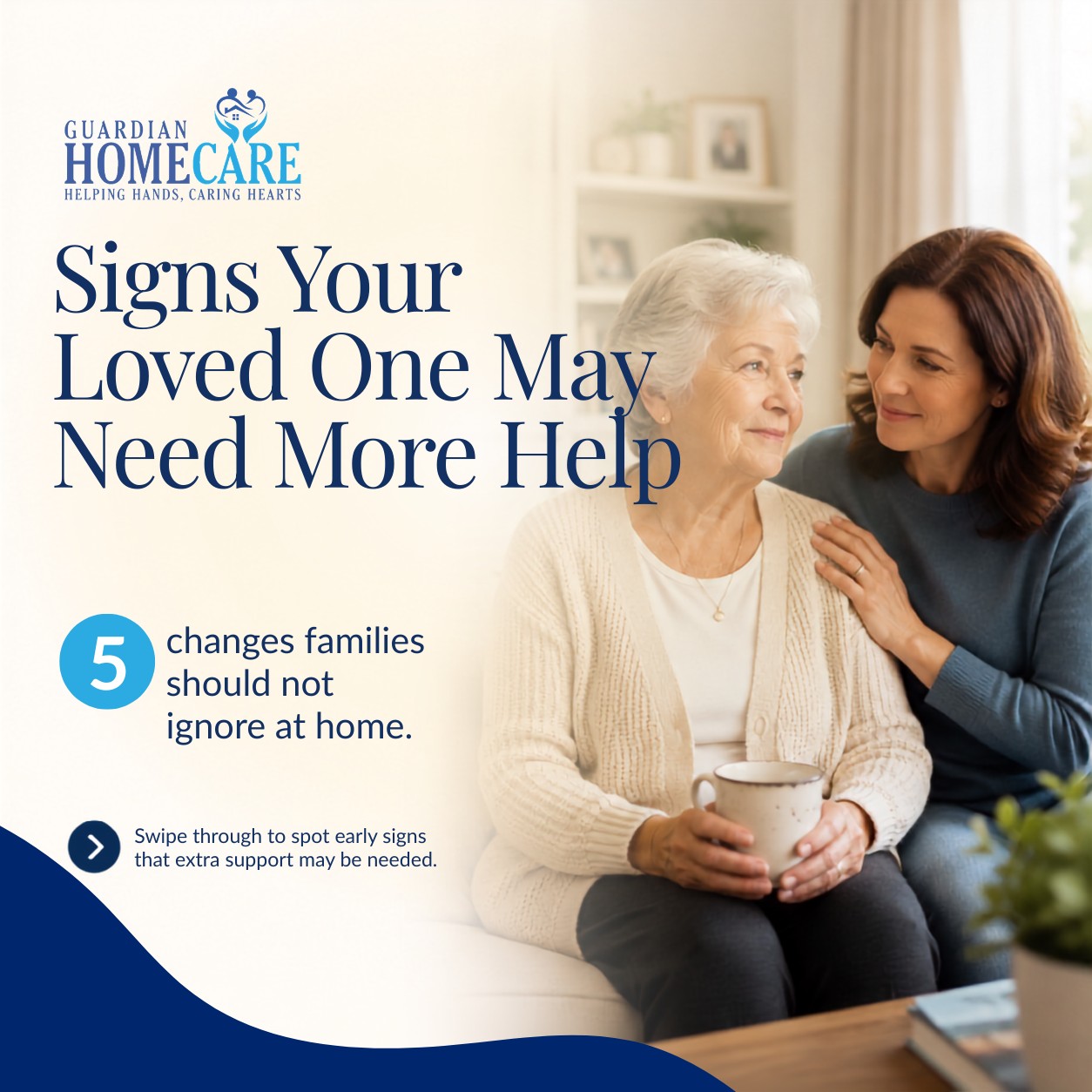 Small changes at home can sometimes be easy to miss.
Missed meals, forgotten medications, clutter, mood changes, or safety concerns may be signs that your loved one could benefit from extra support.
At Guardian Home Care, we help families recognize when care may be needed and provide compassionate in-home support that helps seniors feel safe, comfortable, and cared for.
You do not have to figure it out alone. 💙
#GuardianHomeCare #AgingParents #SeniorCareTips #HomeCare #FortWayneHomeCare #SeniorCare #FamilyCaregiverSupport