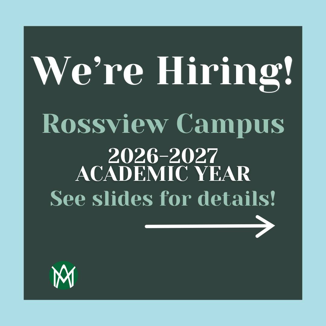 We’re growing our team at our Rossview Campus!
We have several teaching positions open and are looking for caring, dedicated educators who are passionate about life-long learning!
If you—or someone you know—would be a wonderful fit for our school community, we’d love to hear from you! Please share these opportunities and help us spread the word.
Interested candidates can send their resume and three references to team@maclarksville.org.
We can’t wait to welcome new educators to our team!