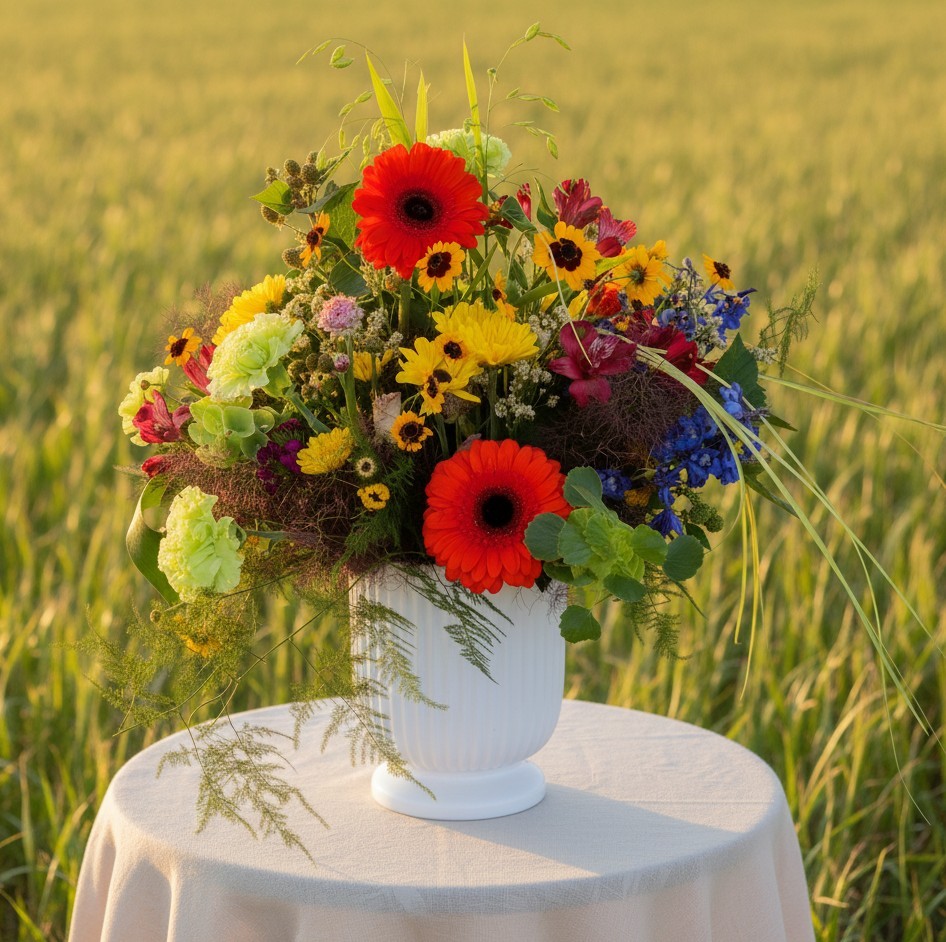 Nature's gift
Jeanne Davis AIFD Cfd
#ABF#grasses#organic#gerberas