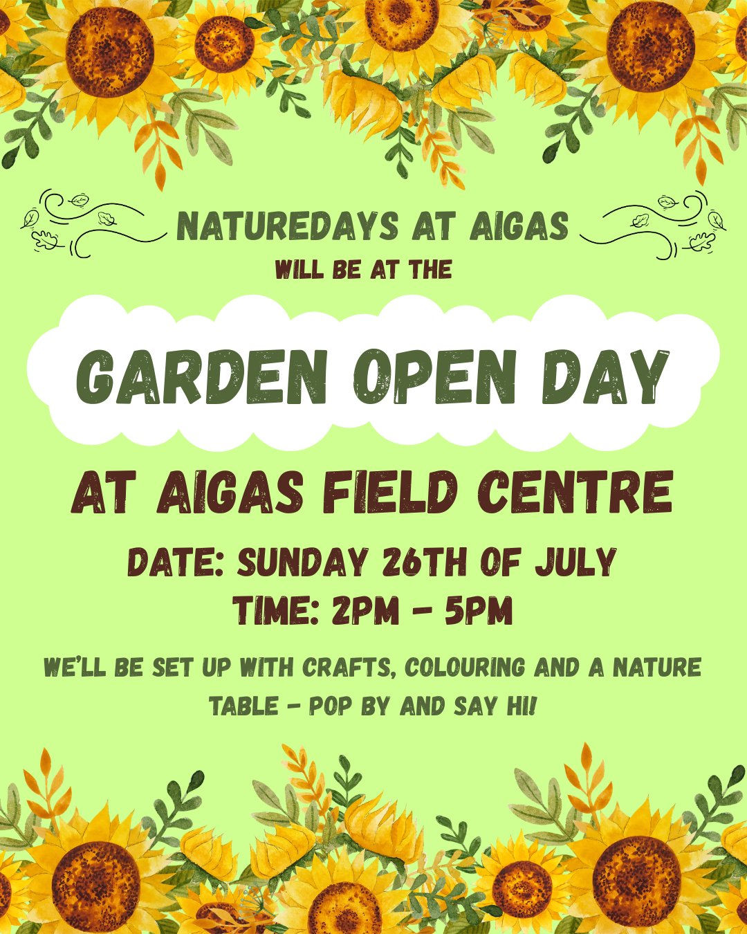 We're going to be at the Garden Open Day at Aigas Field Centre!
Come and find us on Sunday 26th of July, from 2pm - 5pm - we'll have crafts, colouring and a whole host of interesting nature bits to handle.
We'll also have plenty of information about our summer activities, so pop along if you're curious 🦡🍃🐾 All proceeds from the day go to Highland Hospice, so you’re supporting a fab cause too 🌻
Hope to see you there - we're crossing our fingers for another lovely sunny one! 🌞