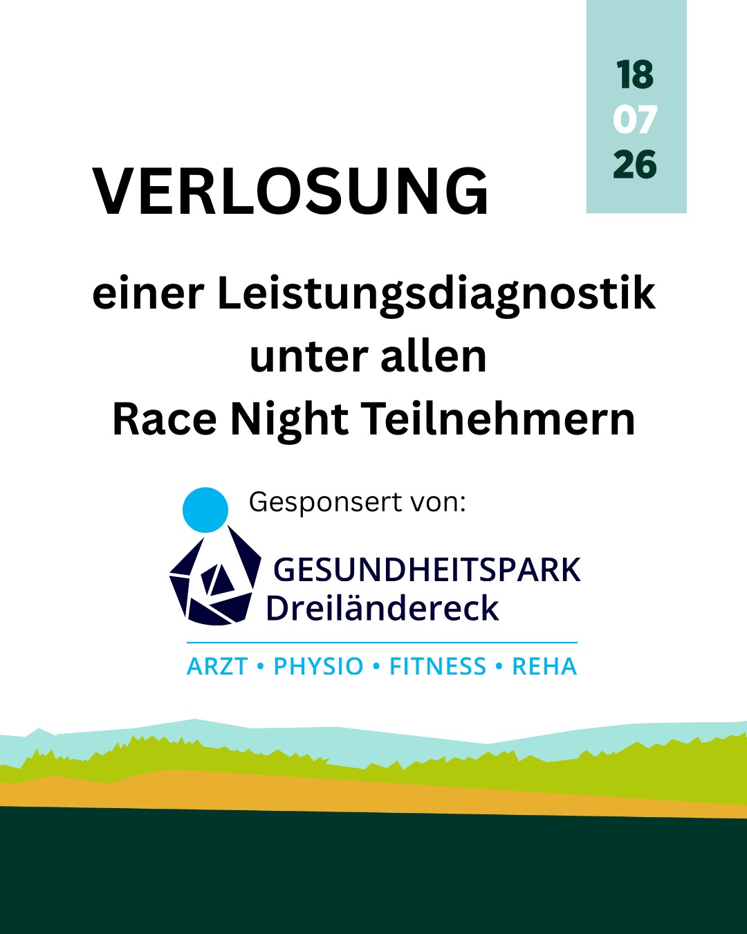 📢 VERLOSUNG am Tag des Sports 💥 Race Night 🚴♂️
Am 18. Juli 2026 verlosen wir unter den Race Night Teilnehmern, einen Gutschein für eine Leistungsdiagnostik vom Gesundheitspark Dreiländereck 👍
Für eine Gewinnchance, müsst ihr bei folgendem Rennen teilnehmen:
💥 Race Night (Start 18 Uhr)
Die Verlosung findet direkt nach der Race Night Siegerehrung vor Ort statt.
📢 Jetzt Anmelden und gleichzeitig bei der Verlosung teilnehmen!
Like und Teile gerne diesen Beitrag 😉
Wir wünschen Allen jetzt schon viel Glück 🍀
#tagdessports #quaelspass #quaelspassamdreisessel #dreisessel #dreisesselberg #neureichenau #mtb #laufen #walken #kidsrace #racenight #spielspass #verlosung #gpd #leistungsdiagnostik
