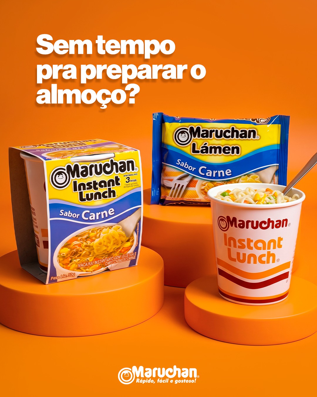 Sem tempo pra preparar o almoço?
O Maruchan resolve. 🧡
O Lámen Sabor Carne e o Instant Lunch ficam prontos em minutos — no fogão, no micro-ondas ou só com água fervente. Você escolhe o jeito, o sabor a gente garante.
Sem panela, sem bagunça, sem estresse. Só praticidade e muito sabor. ⚡🍜
Smiles for All.
#MaruchanBrasil #InstantLunch #MaruchanLamen #SaborCarne #RápidoFácilEGostoso #SemTempoParaCozinhar #Praticidade #SmilesForAll #AlmoçoRápido #ComidaRápida