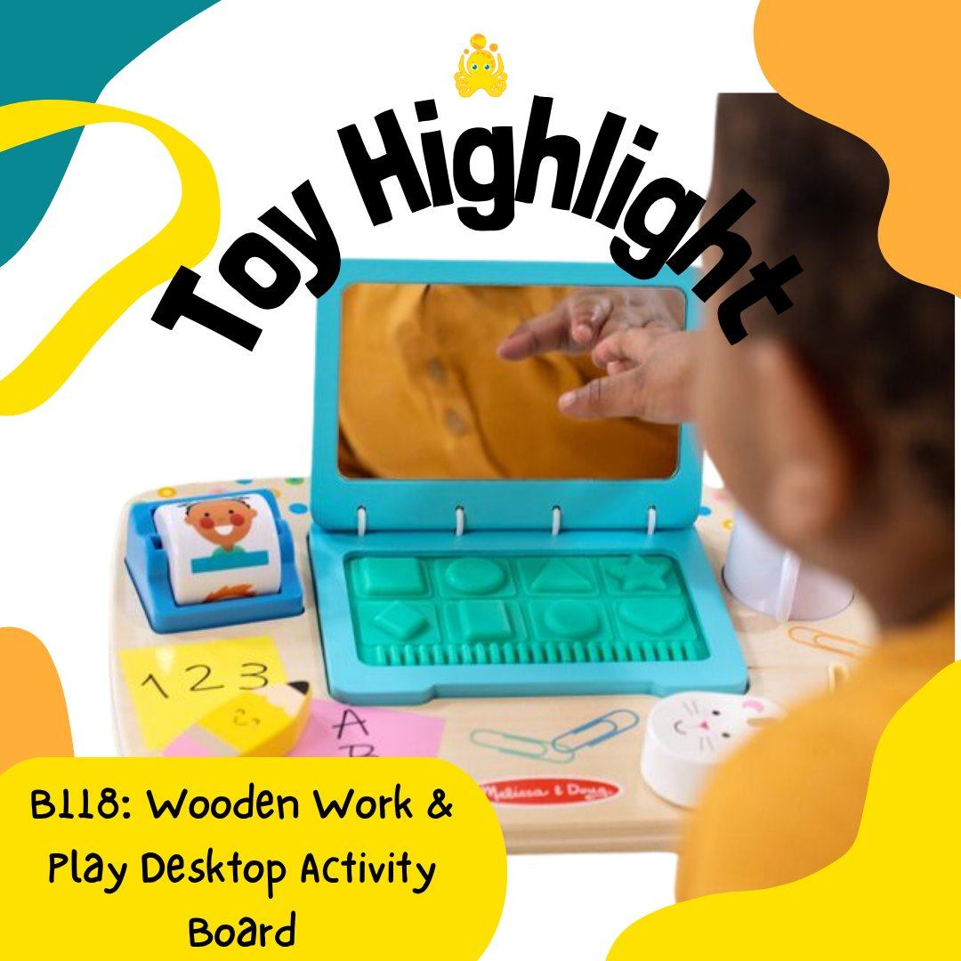 Toy highlight for today -
B118: Wooden Work & Play Desktop Activity Board
https://cockburntoylibrary.setls.com.au/items/8973475
This Melissa & Doug learning toy is an engaging way to encourage face-relevant stimuli and to help infants 12 months and older develop important sensory and fine motor skills. This toy has no loose pieces and is suitable for ages 1+.
