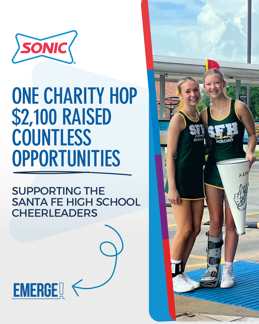 GM Vernon and the Santa Fe team partnered with the Santa Fe High School Cheerleaders for a Charity Hop that raised $2,100 to help support camps, competitions, travel, and other opportunities for these student athletes.
Behind every fundraiser is a group of young people working toward something bigger. We're proud to play a small part in helping them get there.
Thank you to everyone who came out, supported the event, and helped invest in the next generation of leaders.
Learn more about how we serve our communities at emergeinc.net.
#EmergeInc #CommunityImpact #GivingBack #YouthLeadership #StudentAthletes #SantaFeHighSchool #CommunitySupport #MakingADifference #FutureLeaders #Teamwork #SupportLocal #ServeWithPurpose