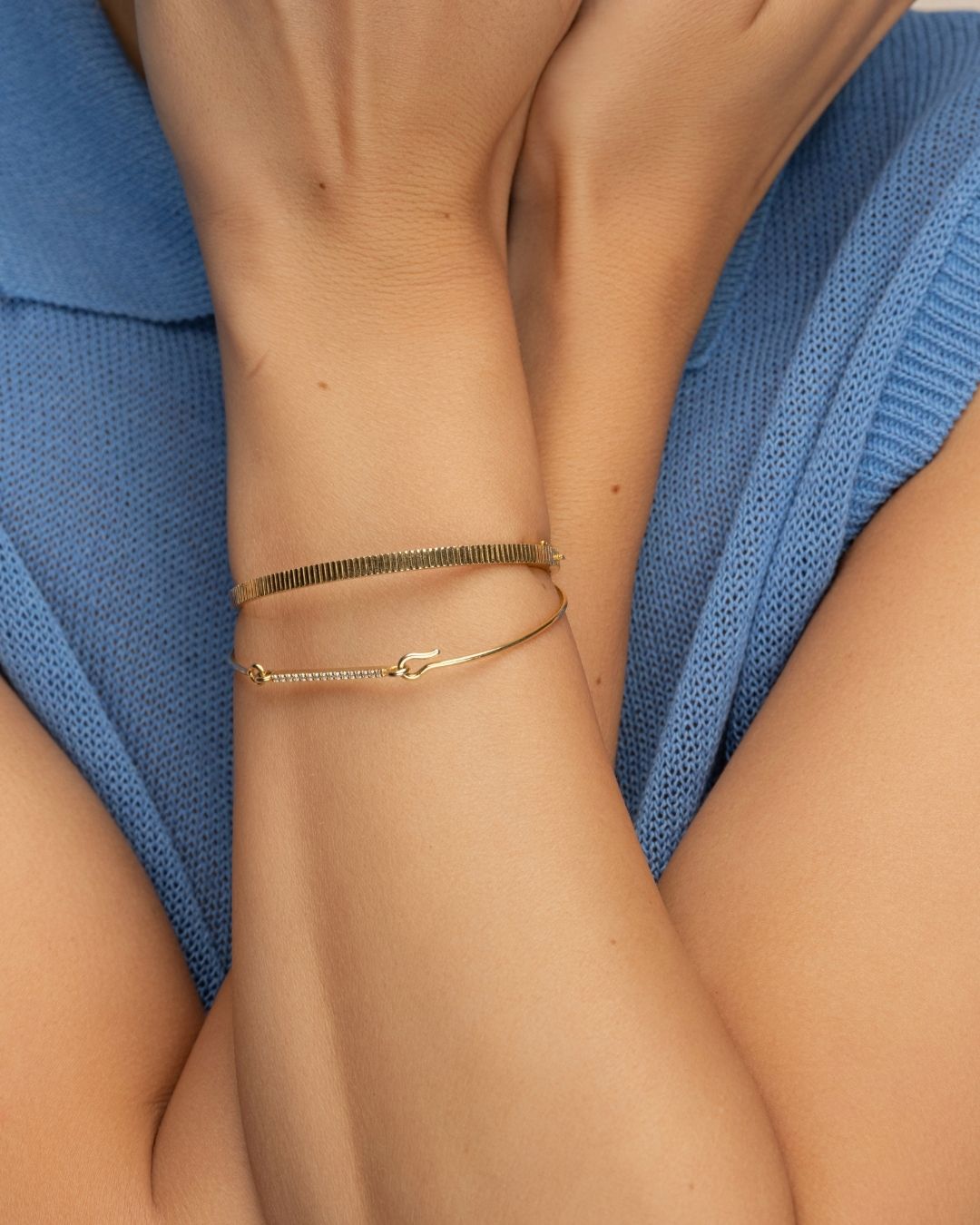 The summer combo: Kion classic bracelet paired with our diamond line bracelet. #fotinipsarouli #fotinipsaroulijewellery #finejewelry #handmadejewelry #bracelet