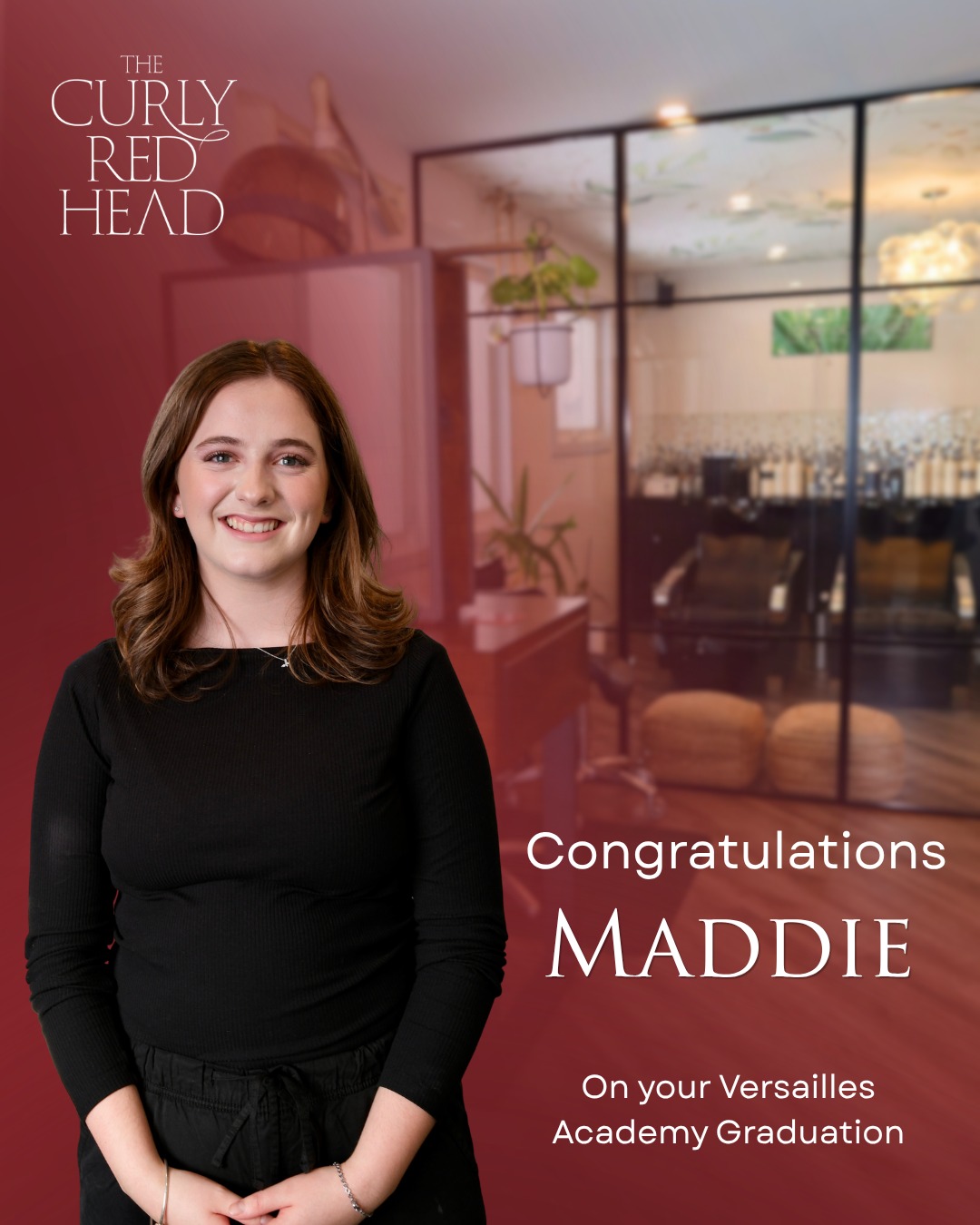 We're so excited to announce that Maddie is has finished her schooling at Versailles. She will be taking guests full time soon, so keep an eye on socials to get yourself a reservation with Maddie 😀
Congrats again Maddie, we're so excited to see how far you've come!