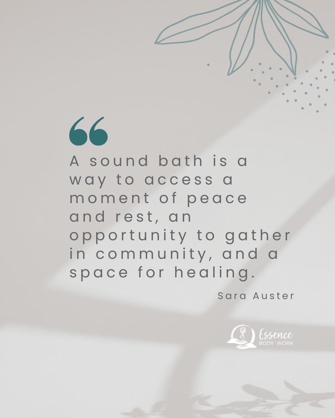 A sound bath can be like an exhale into deep relaxation, or a true inner journey where you can connect deeply with your inner self.
While the practitioner holds the space, creating flow and moving energy with sound, participants are still sharing in the experience together.
Come together and experience what a healing community can look like. Discover how sound can change things and how it is different than music. Learn to meditate in what I consider the easiest way - through a sound bath.
I schedule my inner journey sound bath meditations once a month on a Friday evening. If you're local, I would love for you to join us! Essencebodywork.com
#westervilleoh #centralohio #soundbath #soundtherapy #meditation