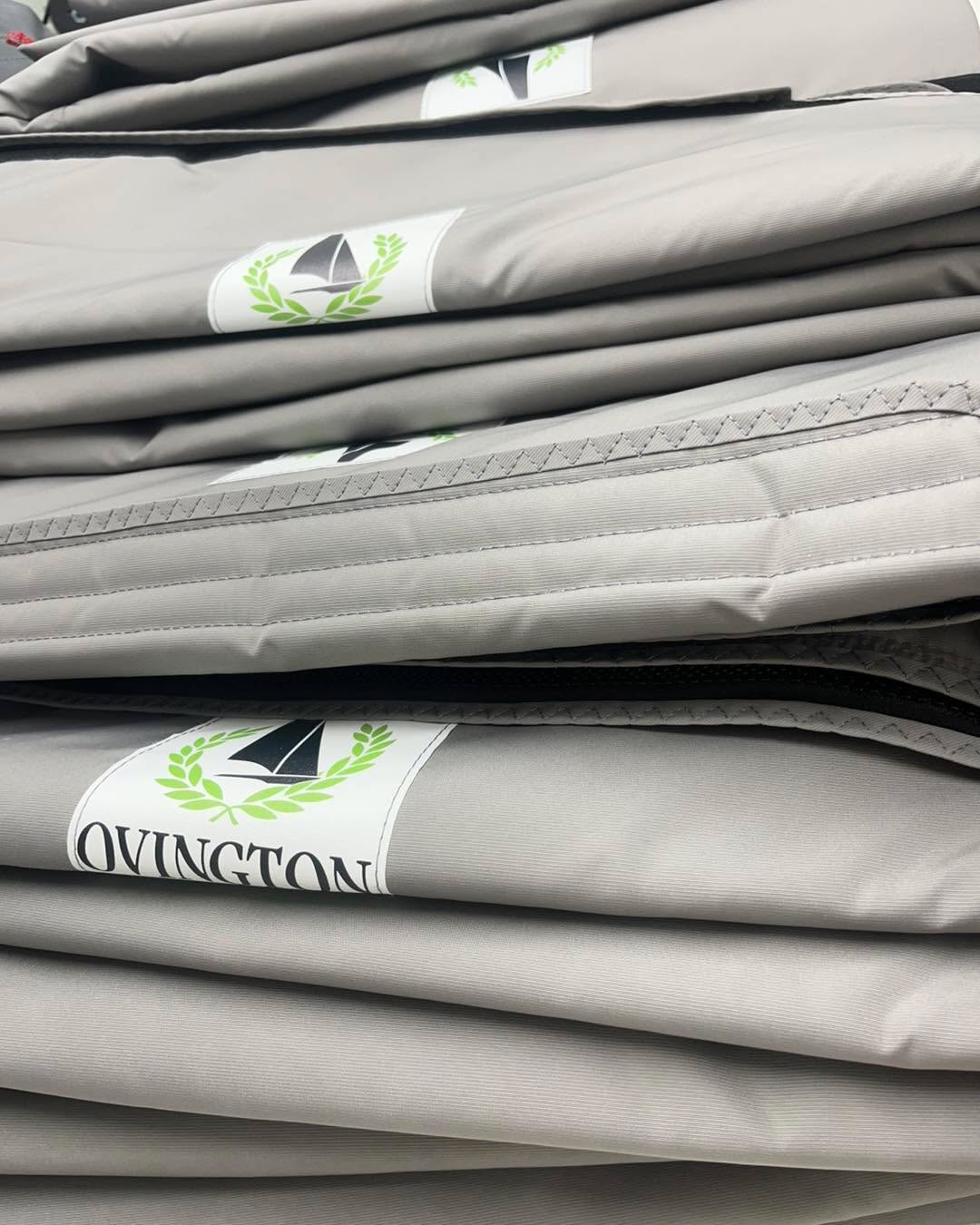 The design of our padded boom bags is constantly evolving, these Ovington Boats padded OK boom bags have a cutout for the kicker and mainsheet point so that if you leave the boom on the boat, things don’t need to be disconnected. I know that these are grey, but we offer padded bags in a surprisingly large range of colours.