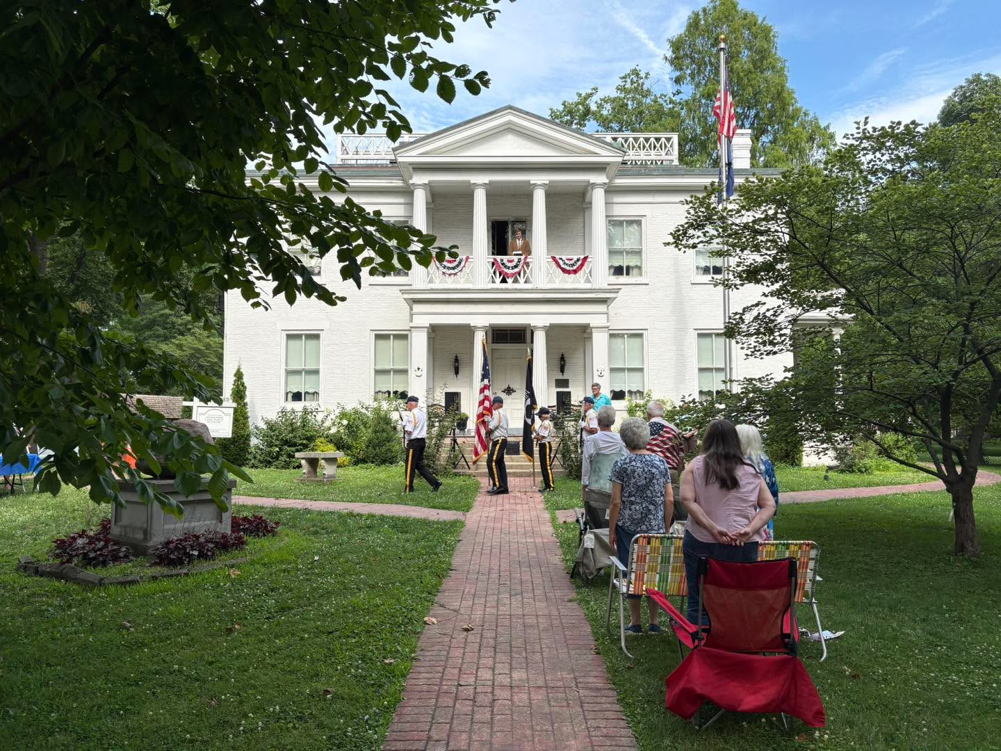 Thank you to everyone who braved the heat last Wednesday and made it to our reading of the Declaration of Independence! We had a nice crowd and a wonderful sense of shared patriotism!
Here are a few photos from the event! Keep an eye out for a link to a recording of the reading!