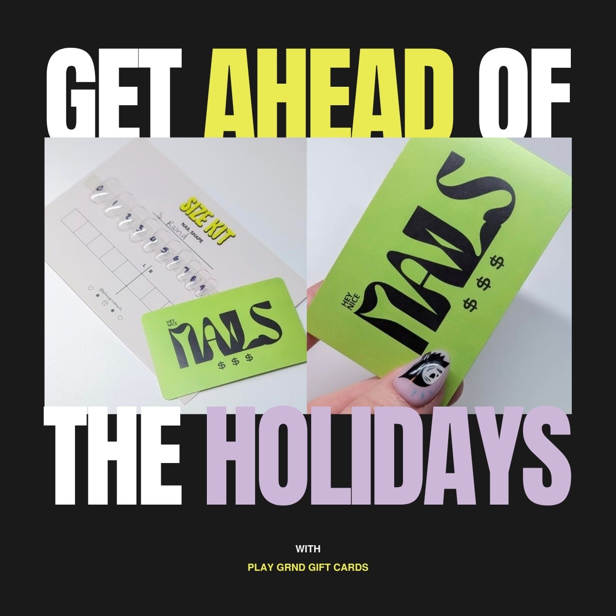 Play Grnd Gift Cards 🎁
I know, I know, it's not even August yet. 😆 But gift season sneaks up on everyone every. single. year.
Gift cards are honestly one of the easiest wins for anyone on your list who loves getting their nails done! No sizing guesswork, no picking the wrong design for them, just a win every time.
Get ahead of the holidays this year! Hit the link in my bio to grab a digital or physical gift card. If you have any questions at all, please don't hesitate to DM me. I'm always happy to help/clarify! 🖤
#playgrndpressons #playgrndnails #nailart #pressonnailset #pressonnails