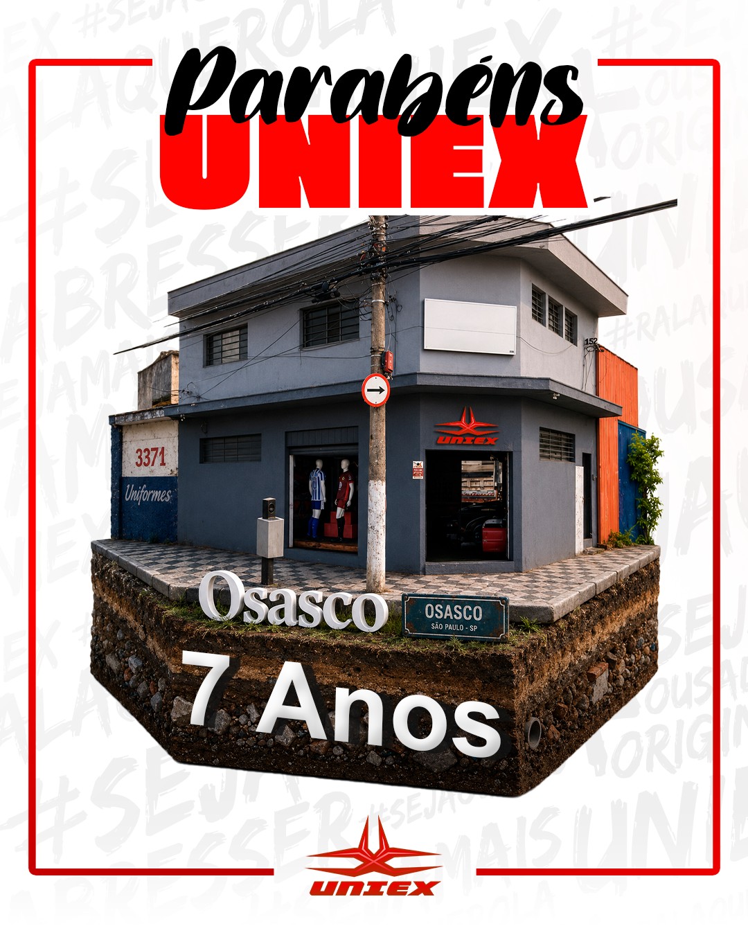 7 anos de UNIEX Osasco! ✅📢
Hoje celebramos uma trajetória construída com dedicação, confiança e muitas histórias ao lado dos nossos clientes e parceiros.
Há 7 anos, a UNIEX Osasco veste equipes, transforma ideias em identidade e entrega qualidade em cada detalhe. Cada projeto desenvolvido, cada uniforme produzido e cada cliente atendido fazem parte dessa conquista.
Nosso agradecimento especial a todos que acreditam no nosso trabalho e caminham conosco desde o início. Vocês são parte fundamental dessa história!
Que venham muitos outros anos de crescimento, inovação e grandes conquistas. 🚀
Parabéns, UNIEX Osasco, pelos seus 7 anos de história! ✅
#SejaOusado #UseUniex #UniexOsasco #7anos