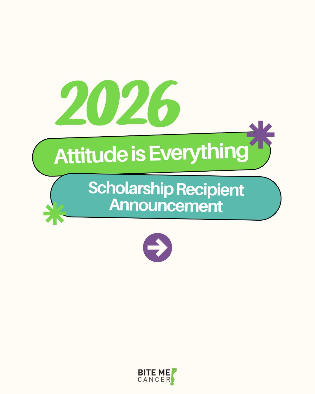 Bite Me Cancer is proud to announce the recipients of its inaugural Attitude is Everything Scholarship, a new program established to recognize and support exceptional students who are facing the challenges of cancer while pursuing their educational dreams. Swipe to see our 3 winners!
The Attitude is Everything Scholarship was created for graduating high school seniors and current college students from Virginia, Maryland, and Washington, D.C. who are currently battling cancer or have been impacted by cancer. The scholarship celebrates students who have demonstrated resilience, perseverance, courage, and a positive attitude while continuing their education. To learn more, go to the Scholarship link in our bio. 💚💚💚