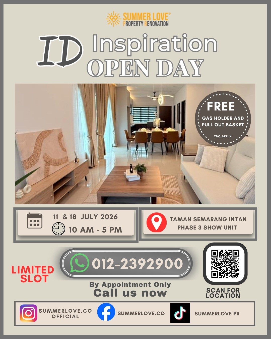 Join our Open Day for design inspiration, expert consultation & ideas that bring your vision to life! See you tomorrow! Contact us at 012-2392900 to make appointment 🎊
#IDOpenDay #Renovation #HomeMakeOver