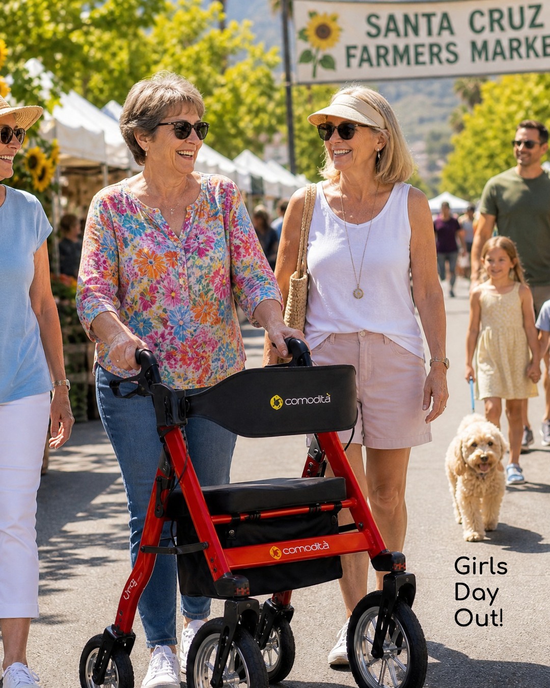 Farmer’s Market Fridays are the best spent with friends. Whether you’re picking up fresh blooms or local treats, the Farmer’s Market Fridays are the best spent with friends. The Comodità UNO rollator keeps you moving comfortably and safely all day long. Sturdy, stylish, and built for your weekend adventures!
Where are you rolling this weekend?
See Link in Bio to learn more.
#FarmersMarketFriday #ComoditaUSA #ComoditaUNO #RollingWalker #MobilityAid #ActiveAging #ShopLocal #WeekendVibes
