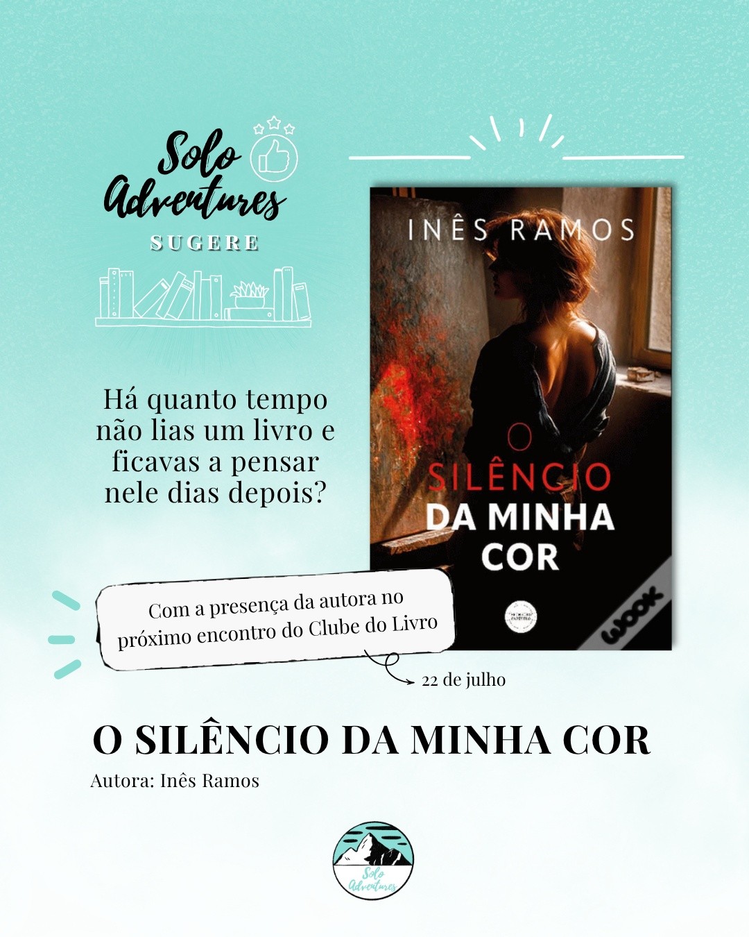 📖 Clube do Livro: Próximo título revelado!
"Vi..."
Esta frase interrompida cria uma obsessão em Beatriz, que a leva a uma jornada por telas, segredos e memórias, em busca da reconstrução do passado.
Entre o Porto aristocrático dos anos 1960 e a Lisboa atual, descobrimos as vidas de mulheres que viviam sob as rígidas convenções sociais do Portugal da ditadura.
Esta será a história que vamos acompanhar no nosso Clube do Livro — e o encontro contará com a presença da própria autora, Inês Ramos (@poroutraspalavras_inesramos), socióloga e mãe.
Queres acompanhar os nossos encontros e ler connosco?
Inscreve-te no Clube do Livro:
E para quem já é membro: deixa nos comentários o número da tua página preferida (mas não entregues a história toda!) 😉
*Créditos:
🎨@r.pereiradesigner
✍️@gbdesign_art
#clubedolivro #soloadventures #inesramos #portugaldenorteasul #portoportugal #lisboa❤️ #leituraévida #leituraevida