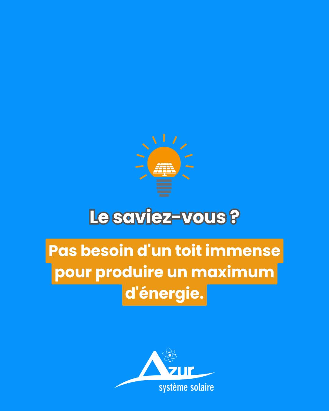 ☀️ Pas besoin d’un toit immense pour produire efficacement !
Sur la Côte d’Azur, les toitures sont souvent divisées en plusieurs pans et peuvent comporter des obstacles ou des zones d’ombre. Chaque mètre carré disponible devient donc précieux.
Grâce à une étude personnalisée et à des panneaux photovoltaïques à haut rendement, nous optimisons l’espace disponible afin d’installer une puissance adaptée à votre consommation, même sur une petite surface.
En tant que Partenaire Premier SunPower, nous proposons des solutions performantes pensées pour tirer le meilleur parti de votre toiture.
🏠 Petite toiture ne signifie pas petit projet.
📐 Chaque installation est étudiée sur mesure.
👷 Pose réalisée par nos propres équipes, sans sous-traitance.
Vous pensez ne pas avoir suffisamment de place ? Contactez-nous pour vérifier la faisabilité de votre projet.
#LeSaviezVous #PanneauxSolaires #Photovoltaique #EnergieSolaire #Autoconsommation #SunPower #Toiture #EtudeSolaire #CoteDAzur #AlpesMaritimes #Var #AzurSystemeSolaire