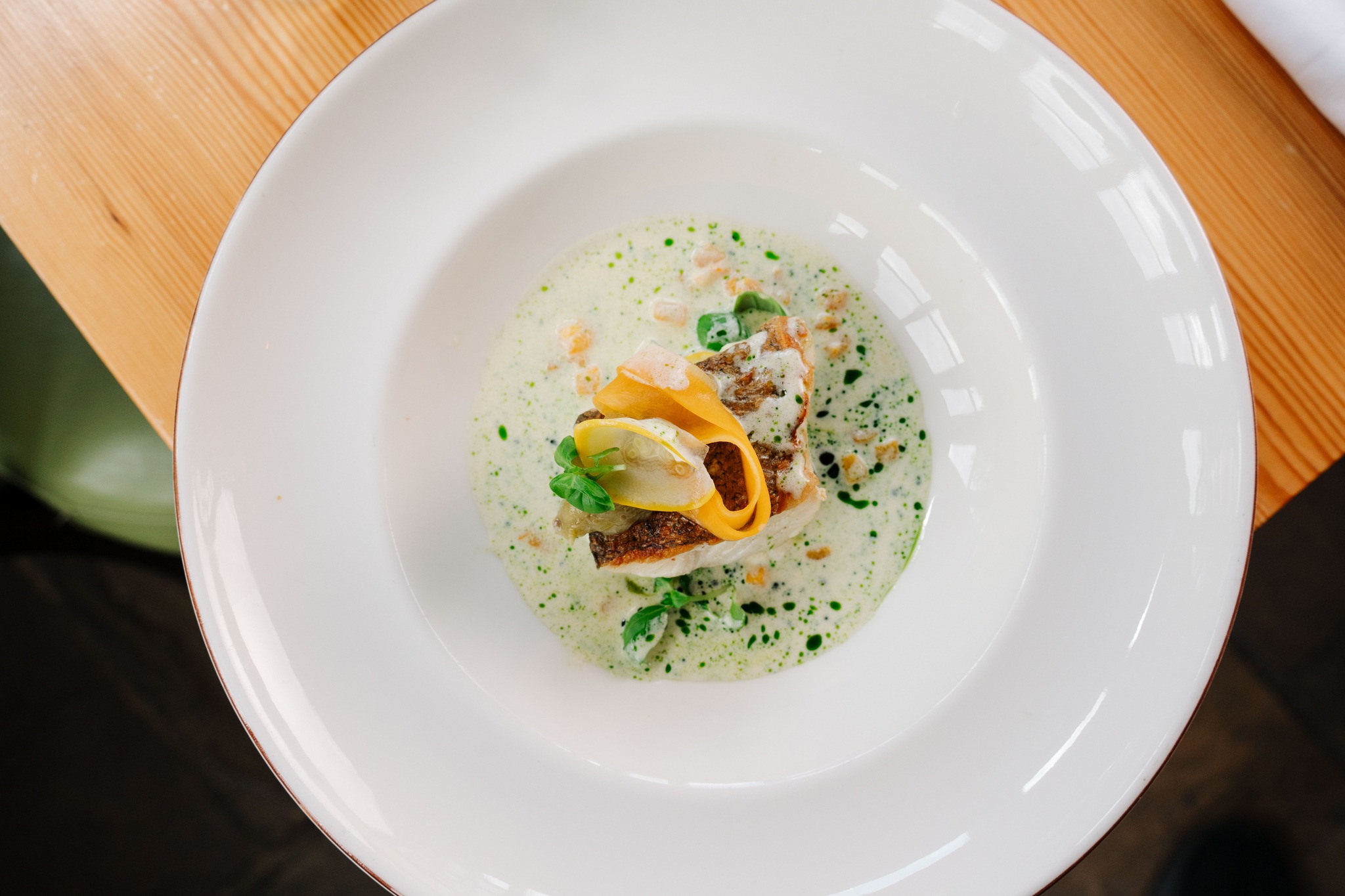 Fillet of Hake -
Courgette, squash, basil & gooseberry
Fresh, vibrant & full of summer flavour
#thedogatwingham #top50gastropubs #SummerMenu