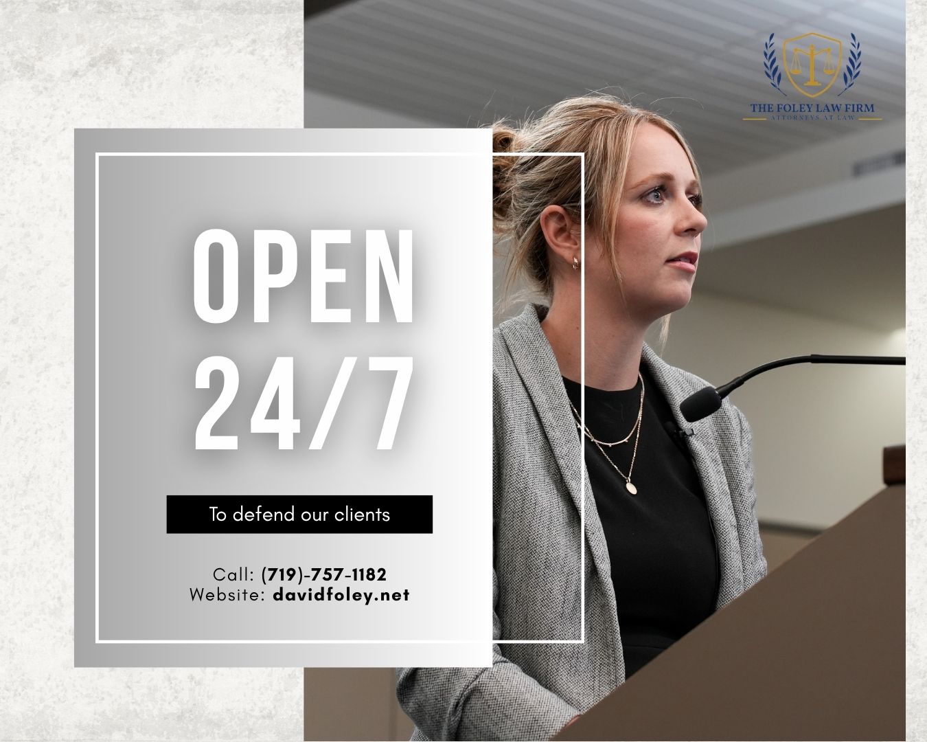 Open 24/7 to defend our clients. ⚖️
Legal emergencies do not keep standard business hours. Whether it is a late-night arrest or an urgent weekend situation, our team is available around the clock to provide immediate support when you need it most.
If you or a loved one needs representation, you can reach us at any hour.
#thefoleylawfirm
