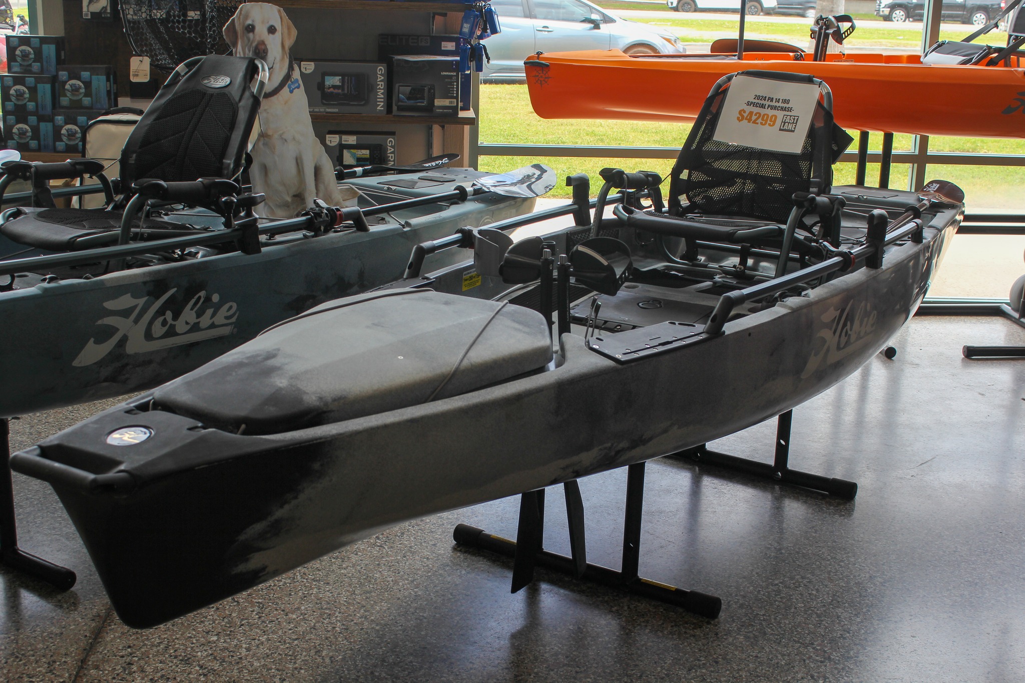 We have a Special Purchase Pro Angler 14 180 for only $4,299! There's only one in stock so make sure to come by Fast Lane and grab it. Don't miss out on getting out on the water this summer!