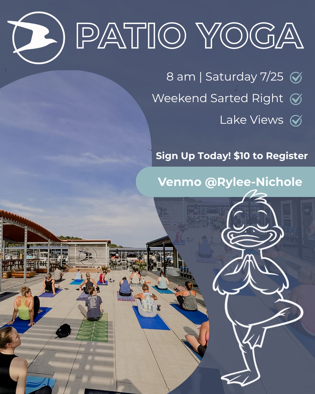 Start your Saturday the best way we know how...with yoga and a lake view! 🌊
This Saturday, July 25, from 8–9 AM we have Patio Yoga at Clinton Marina. Whether you're a seasoned yogi or just looking for a relaxing way to kick off the weekend, everyone is welcome.
💙 $10 to participate
📲 Reserve your spot by sending your payment via Venmo to @Rylee-Nichole
Bring your mat and a friend, we can't wait to see you! ☀️