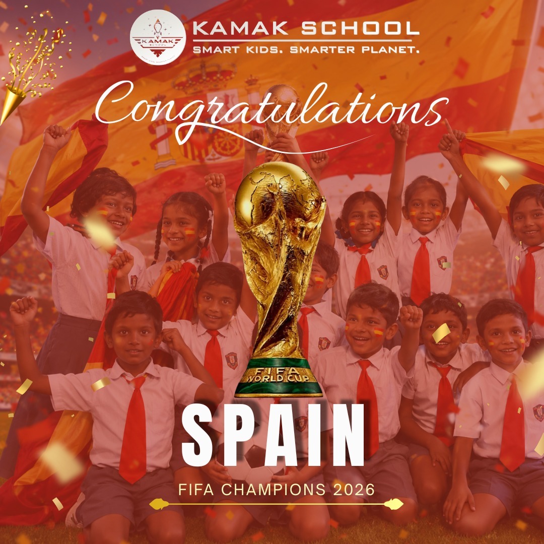 Champions of the World! 🏆🇪🇸✨
Huge congratulations to Spain on taking home the FIFA World Cup 2026 trophy! 🎉⚽ Inspiring the next generation of champions right here at Kamak School, where we believe in fostering smart kids for a smarter planet! 🌍💫
Keep dreaming big, reaching higher, and playing with heart! ❤️💛
🎓 Kamak School | Smart Kids. Smarter Planet.
FIFA World Cup 2026, Spain Football, World Cup Champions, Kamak School, School Celebration, Youth Sports, Football Trophy, Smart Kids, Student Champions, Sports Excellence.
#FIFAWorldCup2026#SpainNationalTeam#WorldCupChampions#KamakSchool#SmartKidsSmarterPlanet#FootballCelebration#YouthInspiration#Champions2026#SchoolEvents#DreamBigWorkHard