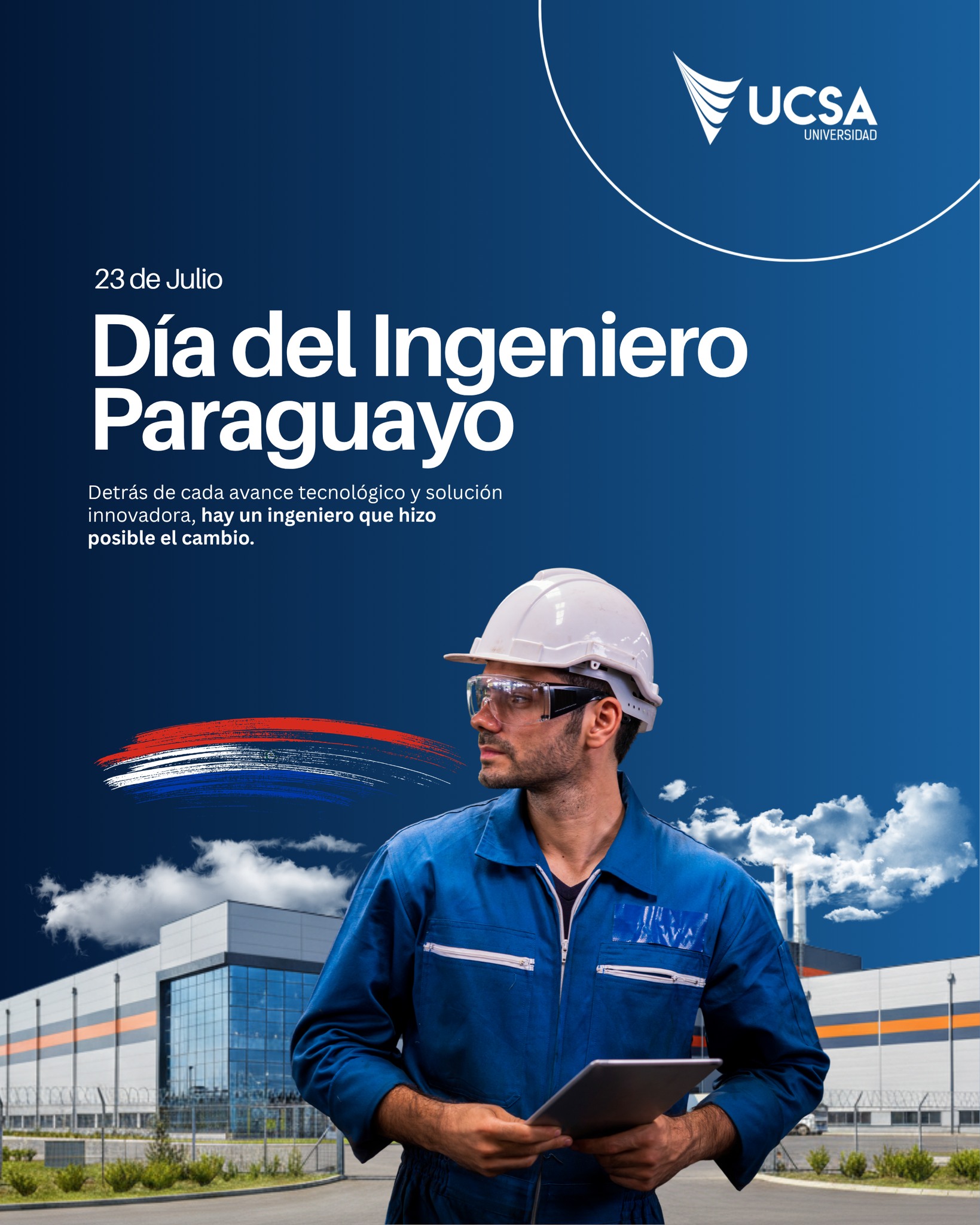 En el Día del Ingeniero Paraguayo, reconocemos el compromiso, la creatividad y la capacidad de innovación de los profesionales que contribuyen al desarrollo del país a través de la ingeniería.
Desde la UCSA, saludamos a nuestros estudiantes, docentes, egresados y a todos los ingenieros que, con su trabajo, construyen un futuro más eficiente, sostenible y tecnológico.
¡Feliz Día del Ingeniero Paraguayo! ⚙💡🇵🇾
#UCSA El futuro está en tus manos 🙌