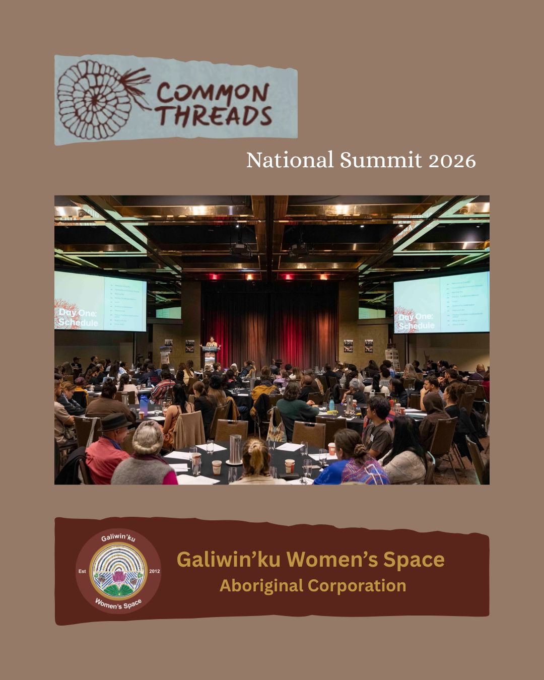 Last month, members of the Galiwin’ku Women’s Space (GWS) Board, staff and community travelled to Adelaide to attend the Common Threads National Summit 2026 on Kaurna Country.
We are proud that Zelda, Rhoda, Nyomba and Justina represented GWS, joining more than 300 First Nations advocates, organisers, campaigners, Elders and young leaders from across the continent.
Over three powerful days, delegates took part in deep yarns, strategy sessions and truth-telling conversations focused on self-determination, Treaty, Land Back, climate justice and strengthening our communities.
The summit was a reminder that real change happens when First Nations peoples come together to share knowledge, build relationships and support one another. The connections made, the stories shared and the collective vision for the future will continue to shape the work we take back to our communities.
GWS is grateful for the opportunity to stand alongside deadly mob from across the country and contribute to conversations grounded in culture, community leadership and collective action.
Marrkapmirr, thank you to Common Ground for creating a space where our voices, experiences and leadership could come together in strength. The momentum doesn’t end here, we carry it home and continue the work together.
#GaliwinkuWomensSpace #CommonThreadsSummit #CommonGround #KaurnaCountry #FirstNationsLeadership #SelfDetermination #YolnguLeadership #CommunityStrong #CollectiveAction #MobLeading