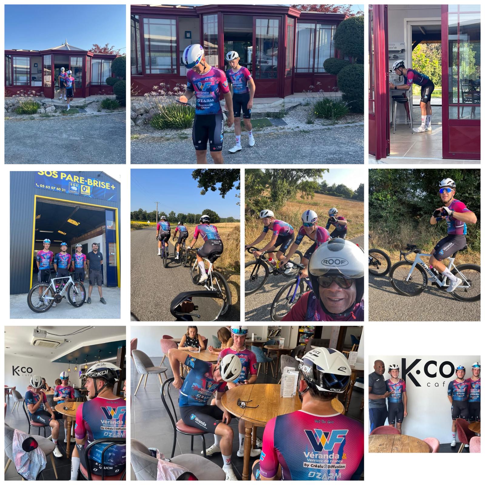 ☀️ SORTIES ESTIVALES DES MOUSQUETAIRES ☀️
Cette deuxième partie de saison, marquée par une chaleur bien présente, n'a pas freiné nos coureurs ! Nos Mousquetaires ont su s'adapter aux températures estivales et ont profité de leur sortie pour aller à la rencontre de certains de nos partenaires 🤝
Au programme : kilomètres au soleil, rencontres conviviales et quelques pauses bien méritées ☕🚴♂️
Merci à Véranda et Verrière de France SOS Pare-Brise + L'isle-Jourdain et @kcocafe pour leur accueil chaleureux le temps d'une pause ! 🙌
Une belle démonstration d'esprit d'équipe, même quand le thermomètre grimpe 🔥
#GersCyclingDeveloppement #DreamBigger #Mousquetaires #Cyclisme #Partenaires