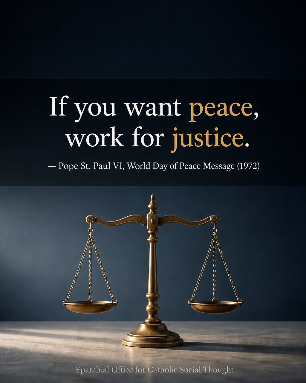 From the Eparchy Office of Catholic Social Thought
