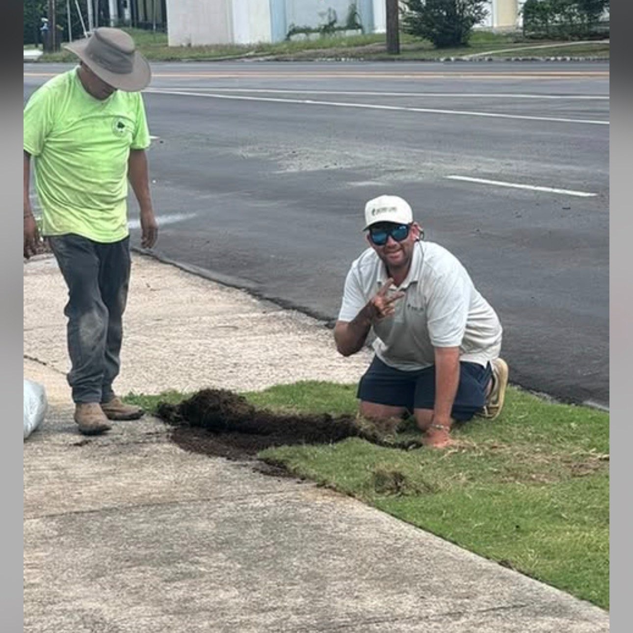 This photo is a prime example of what makes Jacobs Land Management stand out from the crowd and why we call ourselves a family.
If you've ever called Rody and gotten his voicemail, this photo tells you why. He's always out "playing in the dirt," as we like to call it.
Having a boss that isn't afraid to get his hands (and clothes!) dirty helping out at a job site is pretty unique these days. He wouldn't send our crews out to do anything that he wouldn't be willing to do himself.
Thanks for being a great bossman, Rody!
(Thank you for the photo @crumtime )
#workfamily #landscapinglife #bossappreciation