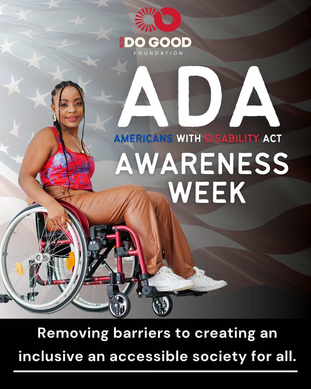 ♿ July marks the anniversary of the Americans with Disabilities Act (ADA), landmark legislation that transformed disability rights and expanded access and opportunity for millions of Americans.
While we've made meaningful progress, the work of building truly inclusive communities continues.
At The TSOS "Do Good" Foundation, we're committed to advancing accessibility, dignity, and belonging so every person has the opportunity to thrive.
Because doing good is a movement. 365 days a year. 💛
#ADA #DisabilityRights #DisabilityPrideMonth #AccessibilityMatters #DoGood365 #TSOSDoGoodFoundation #CommunityImpact