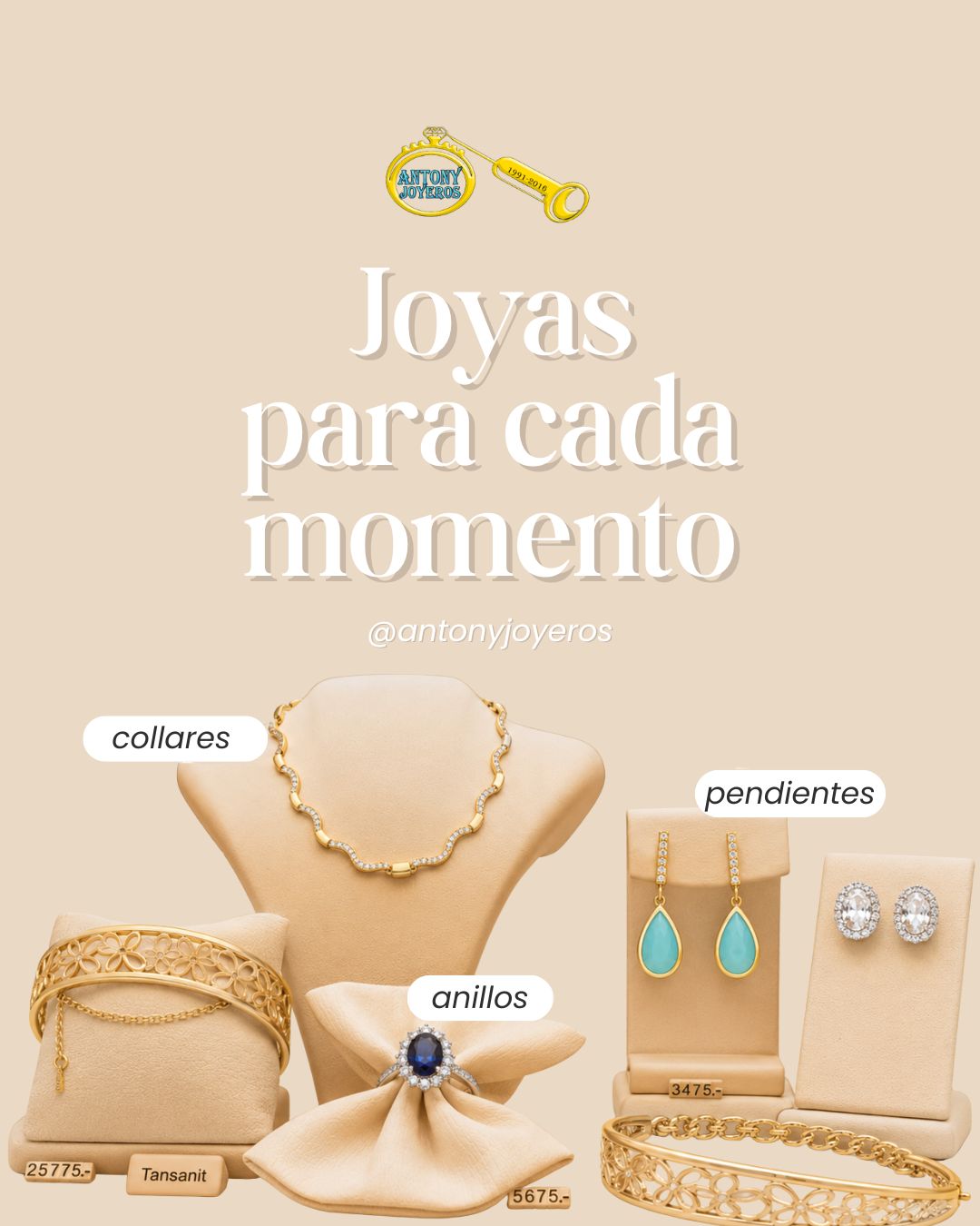 ✨ Una joya para cada momento.
Hay piezas que no solo completan un look, sino que cuentan una historia. Descubre nuestra selección de collares, pendientes, anillos y brazaletes, diseñados para acompañarte en cada ocasión, desde los momentos más especiales hasta el día a día.
💎 Elegancia, calidad y detalles que marcan la diferencia.
¿Cuál es tu favorito? 💛
📍Visítanos en tienda o escríbenos por mensaje directo.
📲 @antonyjoyeros