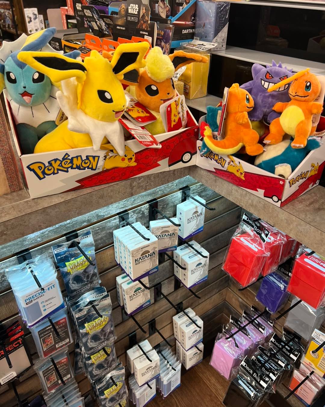 GOTTA CATCH EM ALL! Come see us at Roundtable Games for Pokemon plushies and clip ons! They are everywhere and we need you awesome trainers help in rounding them up. Come see us soon and experience the ROUNDTABLE difference for yourself!