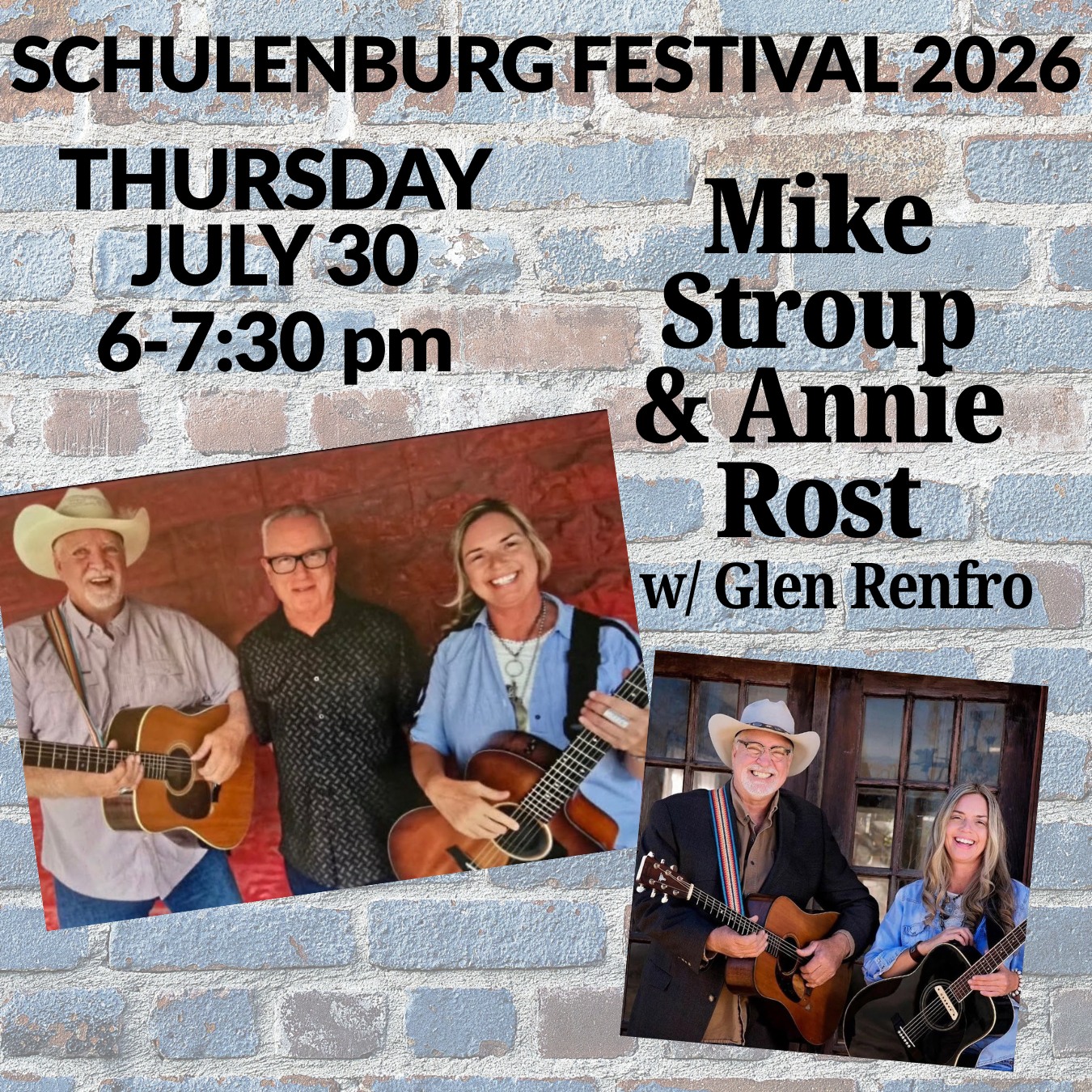Festival Thursday night just got more fun...we've got Mike Stroup and Annie Rost Music opening up for Trent Cowie! 🙌🙌🙌
Mike and Annie, along with Glen Renfro, will be kicking off the 2026 National Party of Texas at 6 pm this Thursday, July 30!
They'll get us all set up for the weekend with their special blend of modern & old country, Americana, and some classic Rock...something for everyone!
Make plans to be there Thursday night for all the music, the Carnival and video game trailer, the food and drinks, and some Rodeo action too!
FREE admission on Thursday...see you there!!
@annierostmusic