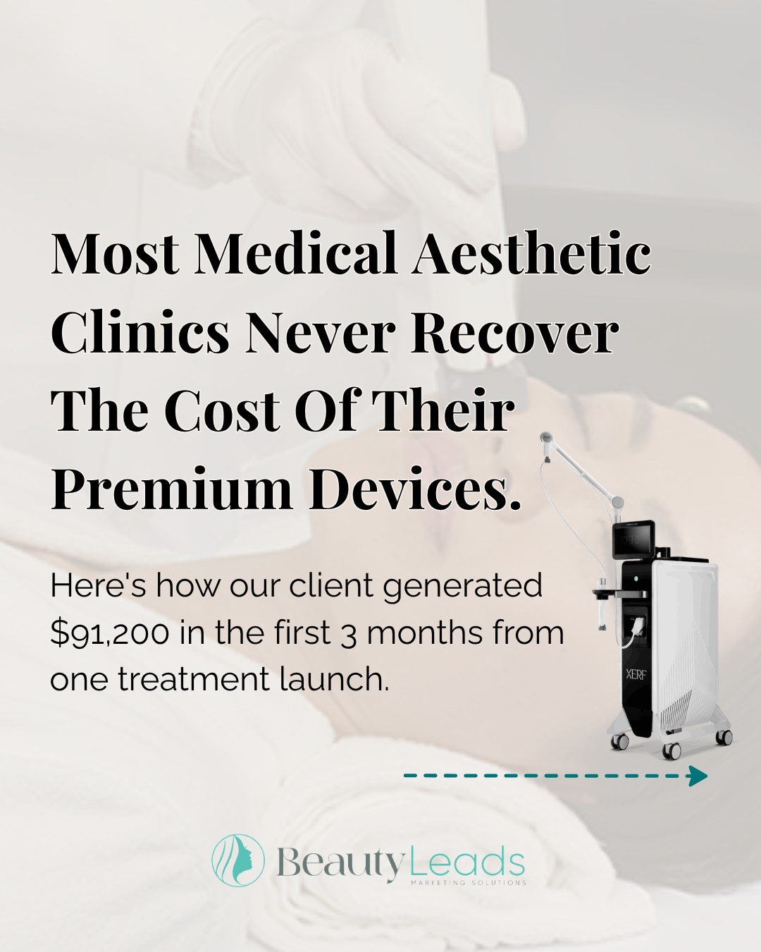 Most medical aesthetic clinics rely on Botox and fillers to pay the bills.
That's exactly why they invest in premium treatments like XERF, Sofwave, Morpheus8 and Ultherapy.
Not to replace injectables...
But to increase the value of every patient and build a more profitable clinic.
The problem? Those premium treatments often end up sitting underbooked.
And a patient investing $3,000–$5,000 in a premium treatment makes that decision in a different way than when they book Botox.
They need confidence before they'll commit.
That's why we created the Trusted Clinic Protocol.
It's not designed to just sell more treatments.
It's designed to help clinics turn underbooked premium treatments into predictable revenue streams.
For this clinic, that meant generating over $91,000 in the first three months by launching the treatment strategically, not just advertising it.
If your premium treatments are still relying on the occasional enquiry while Botox and fillers carry the clinic every month...
DM me "DEMO" and I'll show you how the Trusted Clinic Protocol helps clinics consistently fill their premium treatment diaries, without relying on discounts or hoping the next ad worksMost medical aesthetic clinics rely on Botox and fillers to pay the bills.