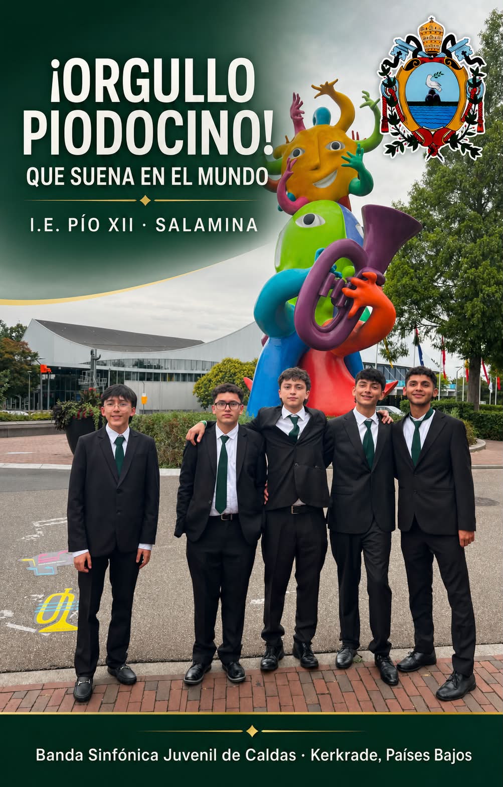 Felicitaciones a nuestros cinco estudiantes de grado décimo y undécimo por dejar en alto el nombre de nuestra Institución.