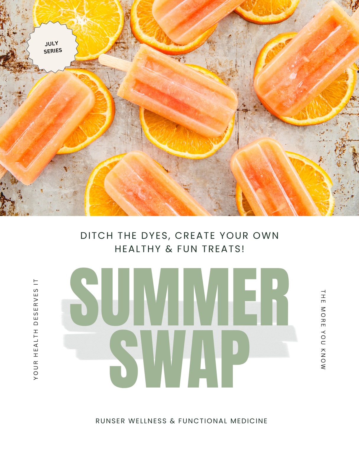 This season, let’s embrace the beauty of natural flavors by ditching artificial dyes in our summer treats!
It’s time to get creative in the kitchen and whip up some fun, healthy alternatives that are just as colorful and delicious!
Here are a few ideas to get you started:
1. Fruit Popsicles: Blend your favorite fruits like strawberries, blueberries, and peaches with a splash of coconut water. Pour into molds and freeze for a refreshing, colorful treat!
2. Yogurt Bark: Spread Greek yogurt on a parchment-lined baking sheet, sprinkle with berries, nuts, and a drizzle of honey. Freeze, then break into pieces for a delightful snack!
3. Smoothie Bowls: Create a vibrant smoothie bowl using blended spinach, banana, and pineapple. Top with granola, fresh fruit, and seeds for a fun and nutritious breakfast!
4. Chocolate Banana Bites: Dip banana slices in melted dark chocolate and sprinkle with crushed nuts or coconut flakes before freezing for a satisfying treat!
Let’s savor the sweetness of summer while keeping it natural!