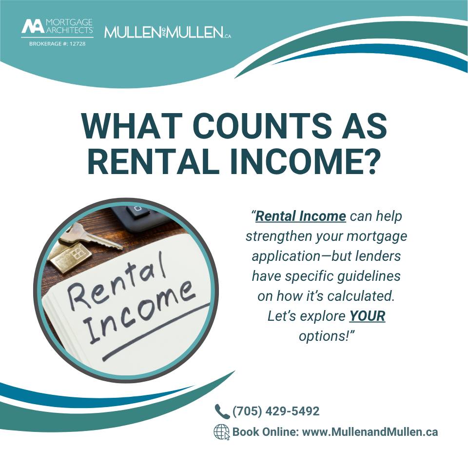 🏡 Have questions about what Lenders consider Rental income?
Rental income can help strengthen your mortgage application—but lenders have specific guidelines on how it’s calculated.
Here’s What You Need to Know:
The majority of the time it is NOT a room. It is a self-contained unit that has a kitchen, and separate entrance.
Depending on your situation, lenders may look at:
📄 Lease agreements and rental documentation
💰 Your rental history and supporting income records
🏠 The type of property and occupancy details
📊 How much of the rental income can be used for qualification
Whether you’re purchasing an investment property, buying a home with a rental suite, or using existing rental income to qualify, having the right documentation is key.
Every lender has different policies, which is why working with a mortgage broker can help you explore the options that fit your goals.
Book a time with us online at 💻 www.MullenandMullen.ca OR call 📞 (705) 429-5492.
MORTGAGE ARCHITECTS, BROKERAGE #12728
#RentalIncome #InvestmentProperty #MortgageEducation #LifesMoments #MullenandMullen #WasagaBeach #Clearview #MortgageArchitects