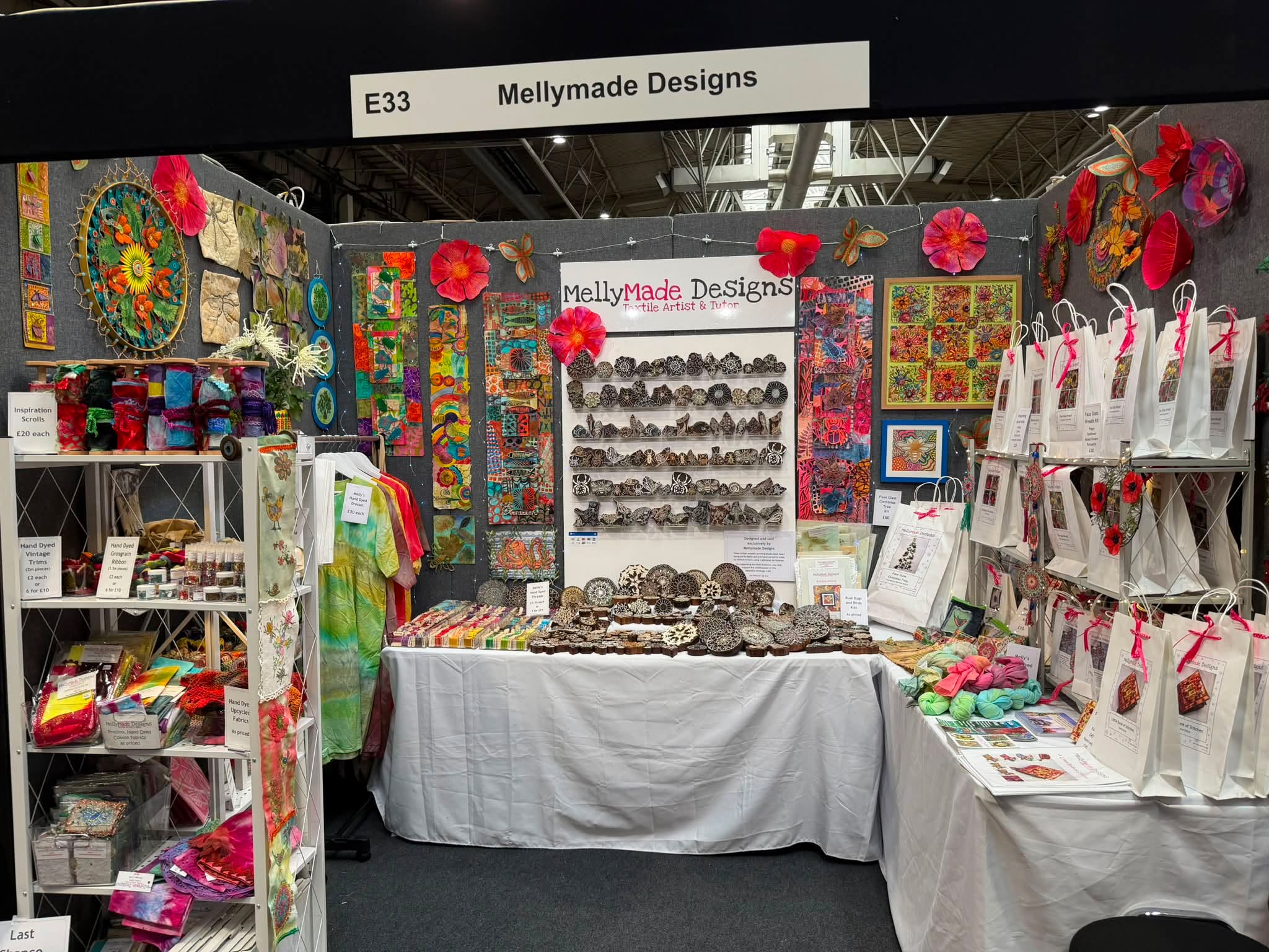 Come and say hi at the Festival of Quilts 2026 … my stand is E33 .. it will be lovely to see you. Xx