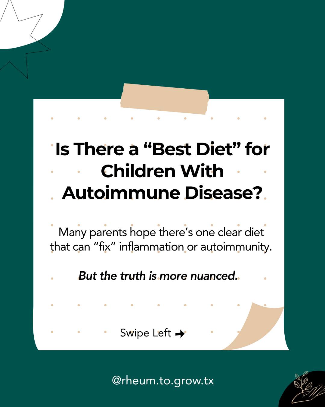 Is There a βBest Dietβ for Children With Autoimmune Disease?
One of the most common questions families ask is whether there is a specific autoimmune or anti-inflammatory diet that will βfixβ their childβs condition.
The honest answer is: there is no single universal diet that works for every child.
However, nutrition plays an important supportive role in immune balance, energy levels, and recovery.
What we focus on instead of restriction:
Rather than eliminating foods broadly, we focus on building a nourishing foundation.
Anti-inflammatory supportive patterns:
β Colorful fruits and vegetables (antioxidants)
β Adequate protein for growth and muscle repair
β Healthy fats (omega-3 sources)
β Fiber for gut health
β Consistent hydration
Why extreme restriction can backfire:
β’ Increased stress and fear around food
β’ Nutritional deficiencies
β’ Poor adherence long-term
β’ Family mealtime strain
A better approach:
We aim for sustainable nourishment, not perfection.
Action step for families:
Add one βcolor upgradeβ daily:
β’ Add berries to breakfast
β’ Add leafy greens to lunch
β’ Add a vegetable at dinner
Small, consistent changes are more powerful than restrictive diets.
Food supports healingβbut it should never create fear or overwhelm.
π Click the link in bio to book a call with Dr. Singla
π Comment βSTACKβ to receive our free guide: The Pyramid Stack