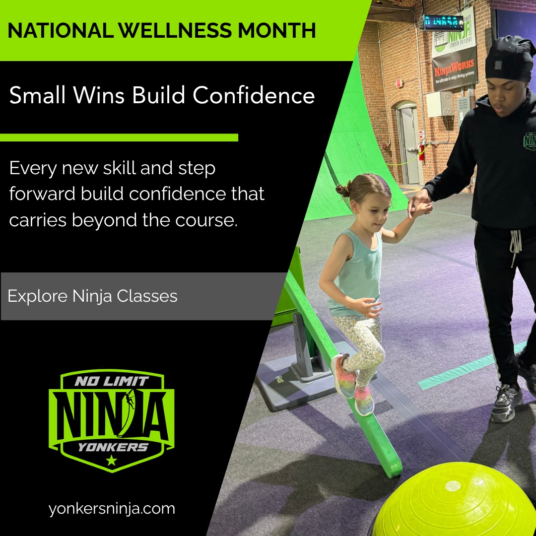 Small wins matter. 💪
Every new skill and step forward builds confidence that carries beyond the course.
Explore ninja classes through the link in our bio.
#NationalWellnessMonth #NoLimitNinjaYonkers #BuildConfidence #NinjaClasses #YonkersNY #WestchesterFamilies