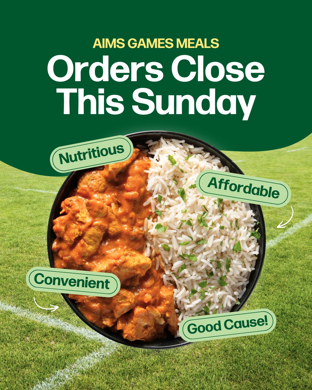 β° Last chance! AIMS Games Meal Kit orders close this Sunday!
Don't leave tournament week dinners until the last minute. Skip the supermarket, skip the cooking, and have delicious, ready-to-heat meals waiting for you after a big day of competition. π
β
Three or five delicious meal box options serving 10 people per meal
β
Gluten-free & dairy-free options available
β
Heat, eat, and you're done!
Better yet, every meal purchased helps support Good Neighbour and the work we do for local families and individuals in our community.
π
Orders close this Sunday, 3 August!
π View the menu and place your order via the link in our bio.
Get organised now so you can spend less time worrying about dinner and more time cheering from the sidelines! π