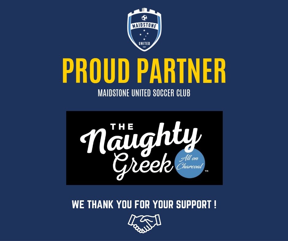 💙🇬🇷 Thank You, The Naughty Greek. Proud to Have You On Board!
We're proud to have The Naughty Greek on board as a sponsor of Maidstone United SC! ⚽💙
As a fantastic local restaurant, The Naughty Greek has already become a favourite at our club, with their incredible catering enjoyed at many of our events. Their delicious food and outstanding service have helped make our club functions even more memorable.
With Maidstone United SC's deep roots in the local Greek community, this partnership is a natural fit. It's wonderful to be supported by a local business that shares in the rich culture and strong community values that have been part of our club's story for generations.
We're incredibly grateful for their support of grassroots football and their investment in our local community. Partnerships like this help our club continue to grow and provide opportunities for players of all ages.
If you haven't visited The Naughty Greek yet, make sure you do. Whether you're after a delicious meal with family and friends or catering for your next event, you'll be supporting a local business that proudly supports Maidstone United SC.
From everyone at Maidstone United SC, thank you to the team at The Naughty Greek for your support. We're thrilled to have you on board and look forward to a fantastic partnership.
💙 Please join us in thanking The Naughty Greek for supporting our club and our community.
#MaidstoneUnitedSC #TheNaughtyGreek #ThankYouSponsors #SupportLocal #GreekCommunity #CommunityFootball #GrassrootsFootball #OneClubOneFamily #FootballVictoria