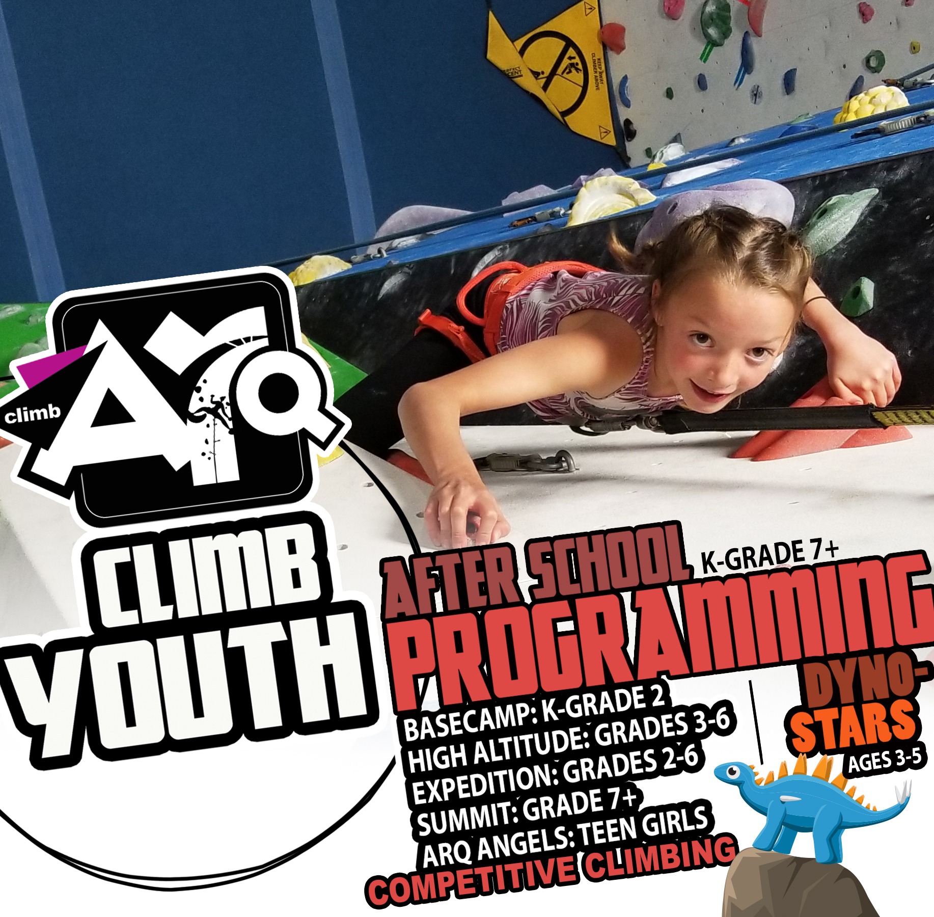 🍂 Fall Youth Programs are HERE! 🧗
Ready to climb, learn, grow, and have an absolute blast?
At Arq, we're passionate about teaching. Our youth programs are designed to help kids build confidence, develop climbing skills, make friends, and have fun every step of the way. From first-time climbers to experienced crushers, there's a place for everyone!
✅ Kindergarten – Grade 12
✅ Beginner to Advanced
✅ Roped Climbing & Bouldering
✅ Safe, Supportive & Super Fun!
Programs Include:
🏕️ Basecamp (K–2)
⛰️ High Altitude (Grades 3–6)
🧗 Expedition (Grades 2–6)
🏔️ Summit (Grades 7+)
💜 Arq Angels (Teen Girls)
🏆 Competitive Teams
🎉 EARLY BIRD SALE - August 1 to 15 - SAVE 20% on fall registration!
The school year is just around the corner, and spots fill quickly. Register early, save some money, and join an incredible community this fall.
We can't wait to climb with you! 💙
Register online: https://climbarq.portal.approach.app
Use discount code: earlbirdyouth